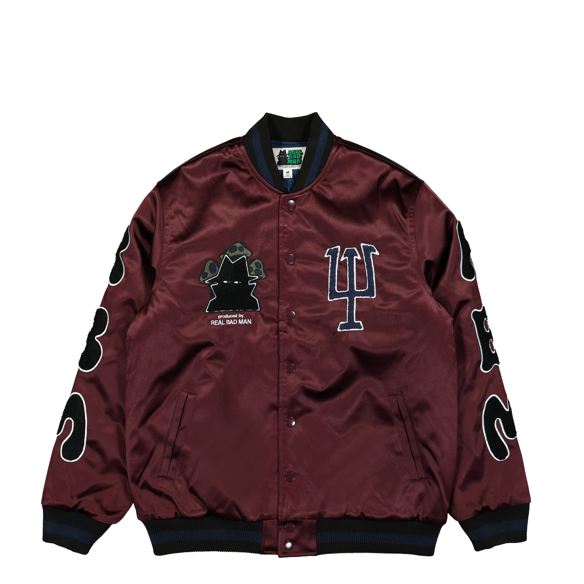 Real Bad Man RBM Team Jacket Deep Burgundy Bomber & Varsity Jackets RBM1202402 | Overkill