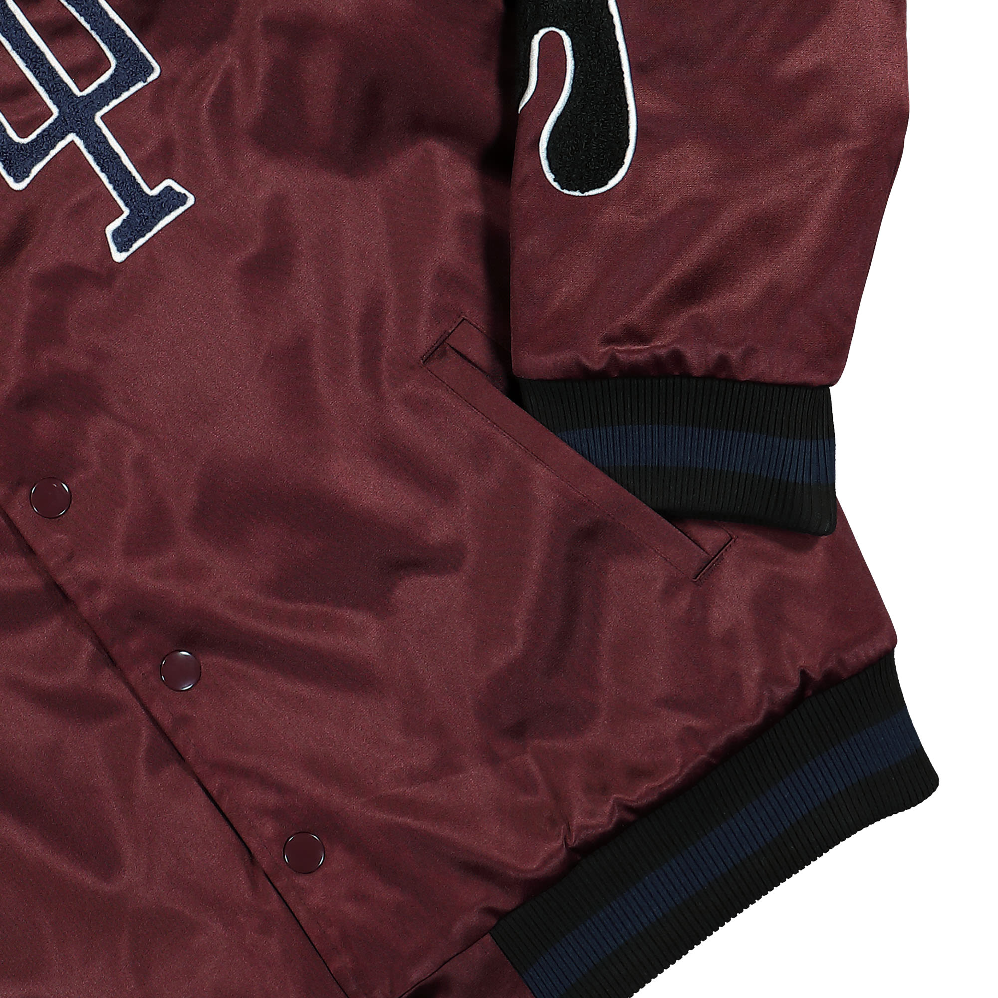 Real Bad Man RBM Team Jacket Deep Burgundy Bomber & Varsity Jackets Detailfoto | Overkill