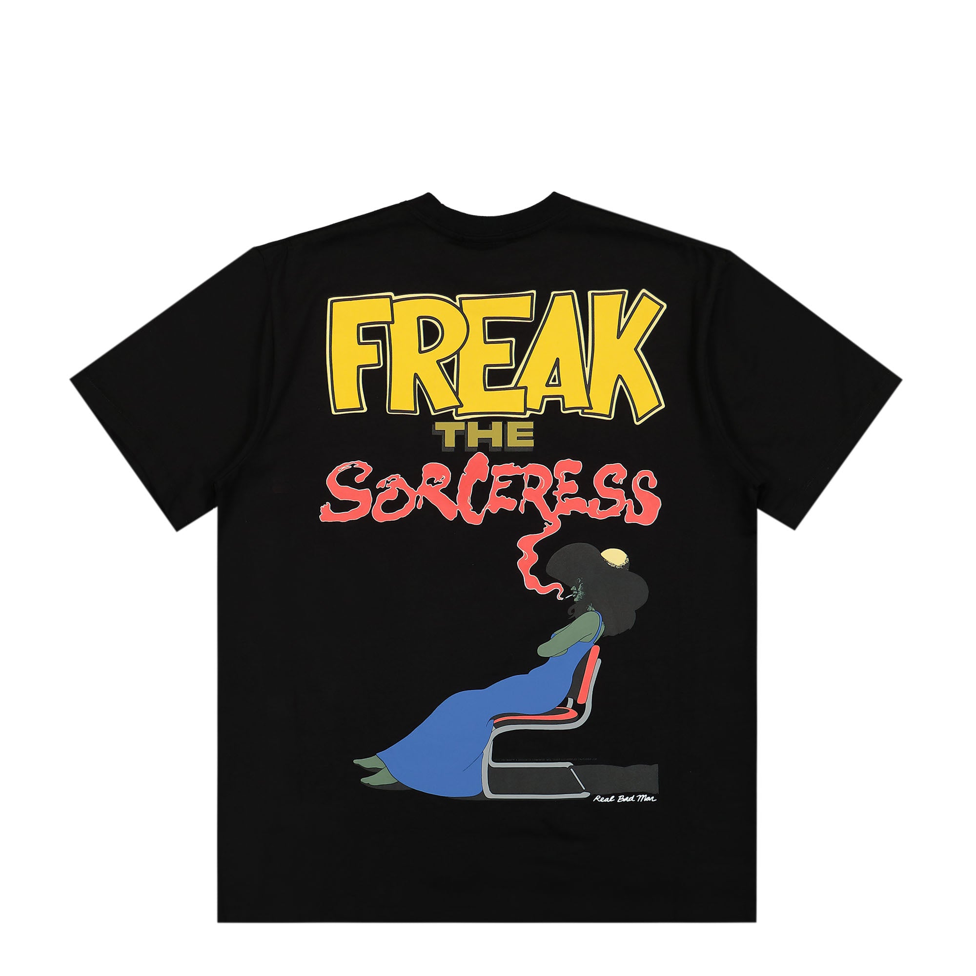 Real Bad Man Freak Sorceress SS Tee Black T-Shirts Close-up | Overkill