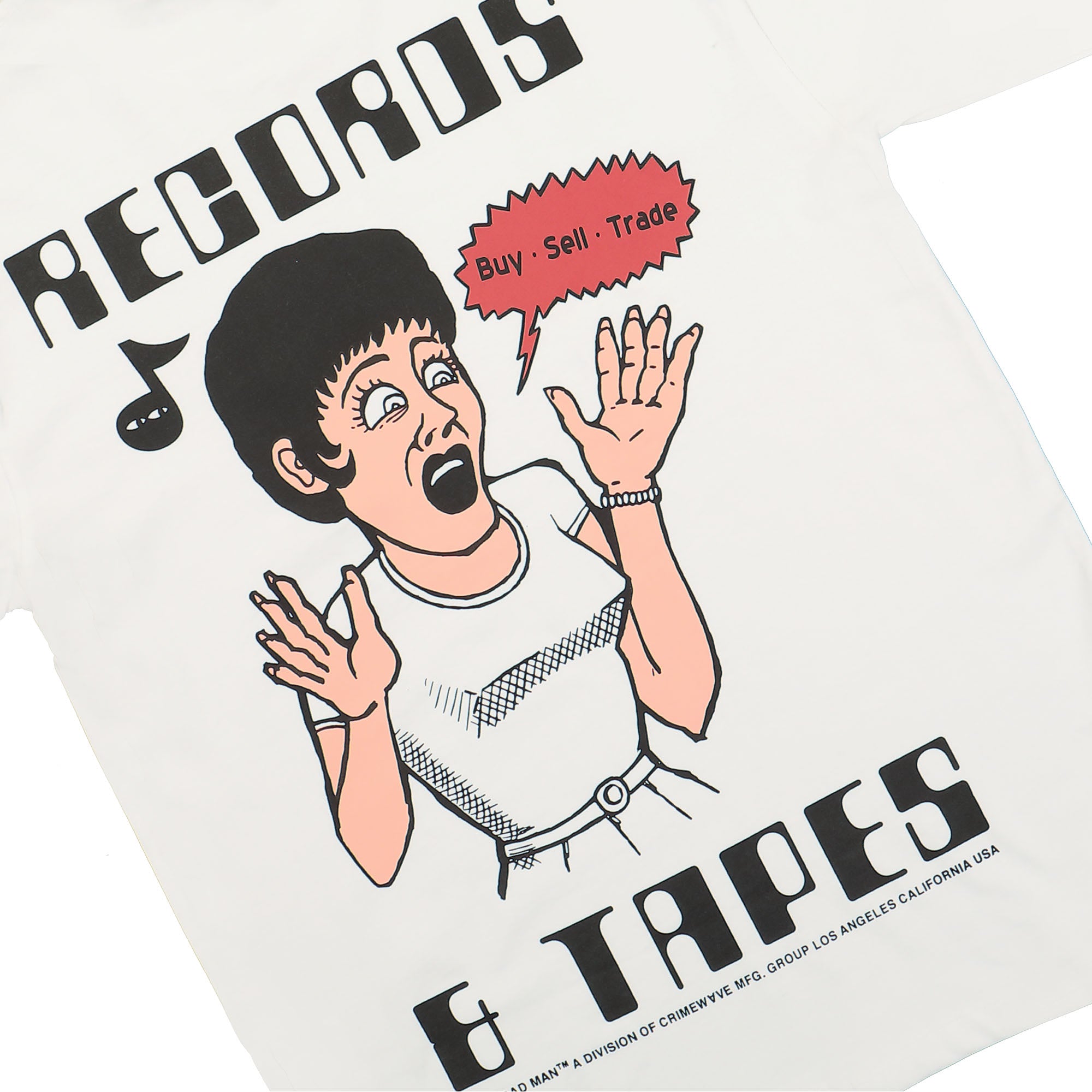 Real Bad Man Records And Tapes LS Tee White Longsleeves Detailfoto | Overkill