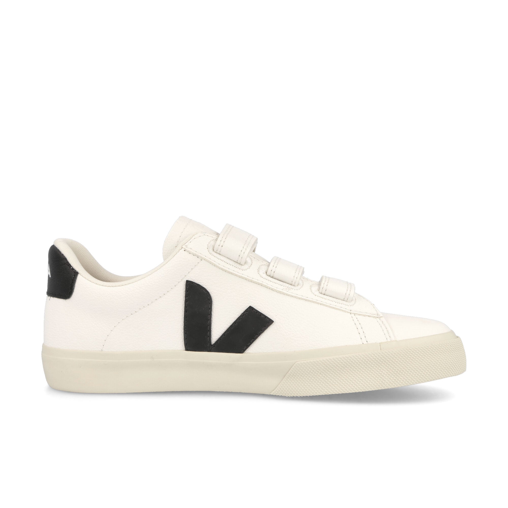 Veja W Recife Logo Chromefree Leather Extra White-Black Low Top Sneakers Silhouette | Overkill