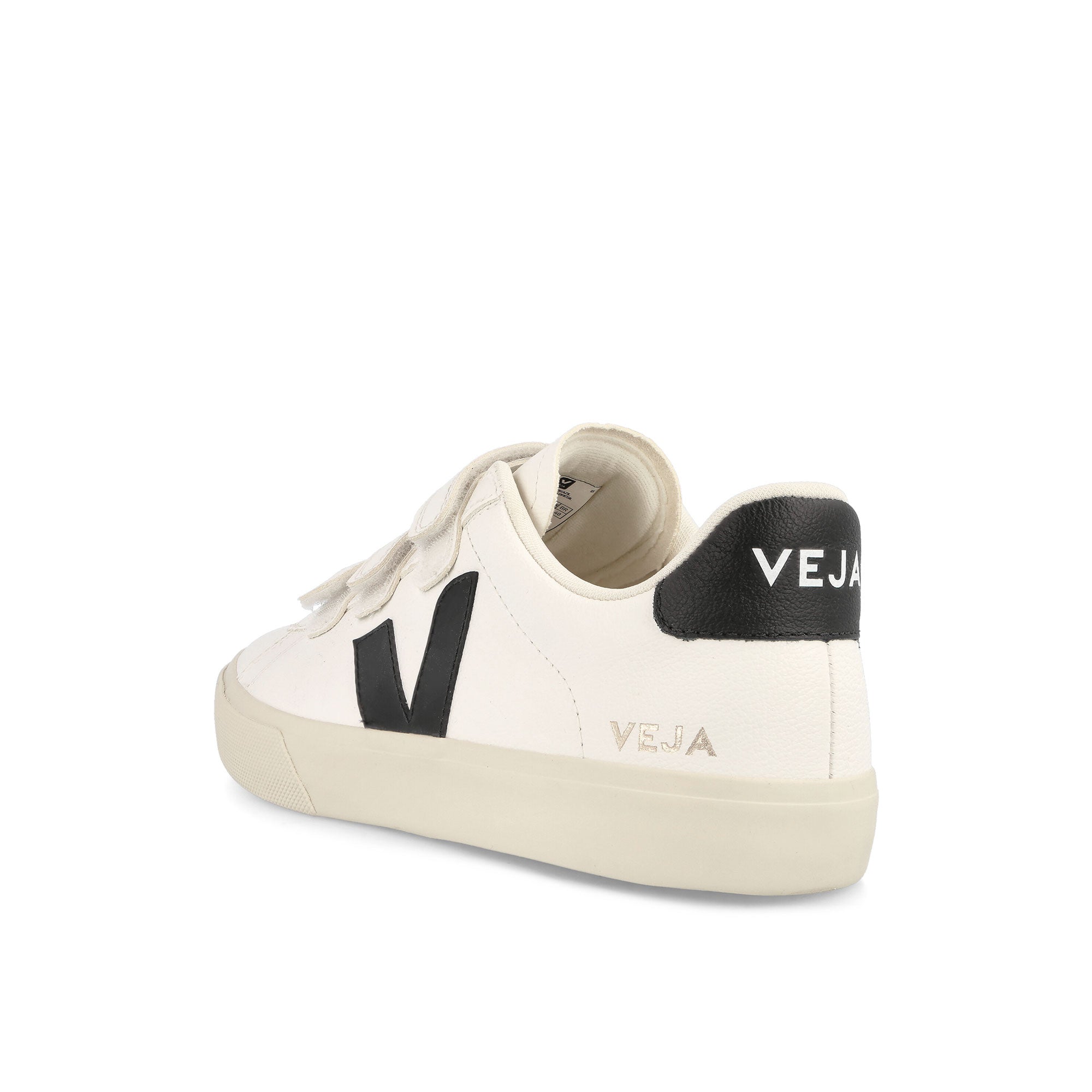 Veja W Recife Logo Chromefree Leather Extra White-Black Low Top Sneakers Material | Overkill