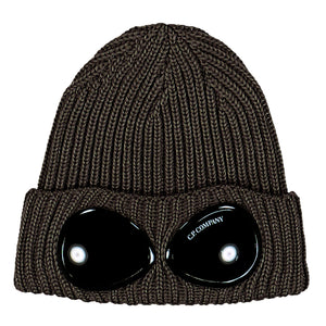 C.P. Company Extrafine Merino Wool Goggle Beanie Walnut Beanies 19CMAC742A-005509A 359 | Overkill
