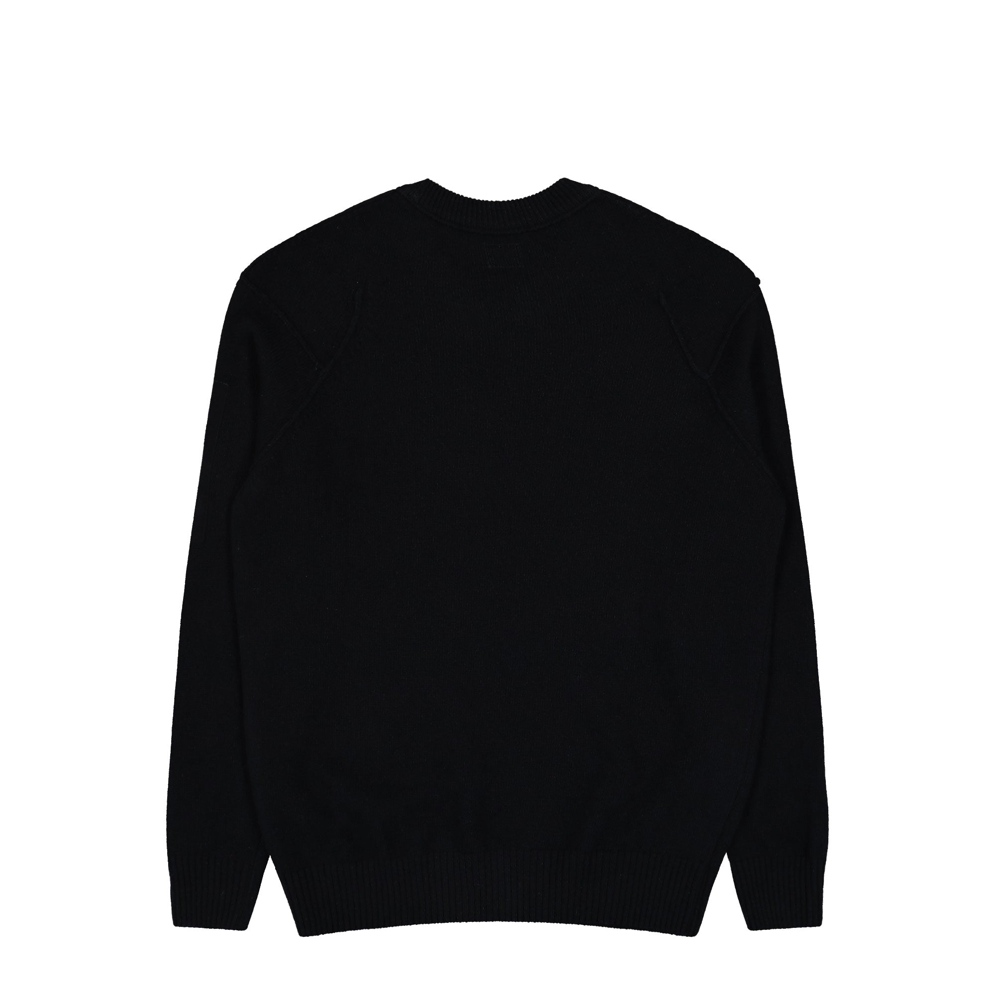 C.P. Company Lambswool GRS Crewneck Lens Sweater Black Sweatshirt RFCMKN707A-110149A 999 Close-up | Overkill