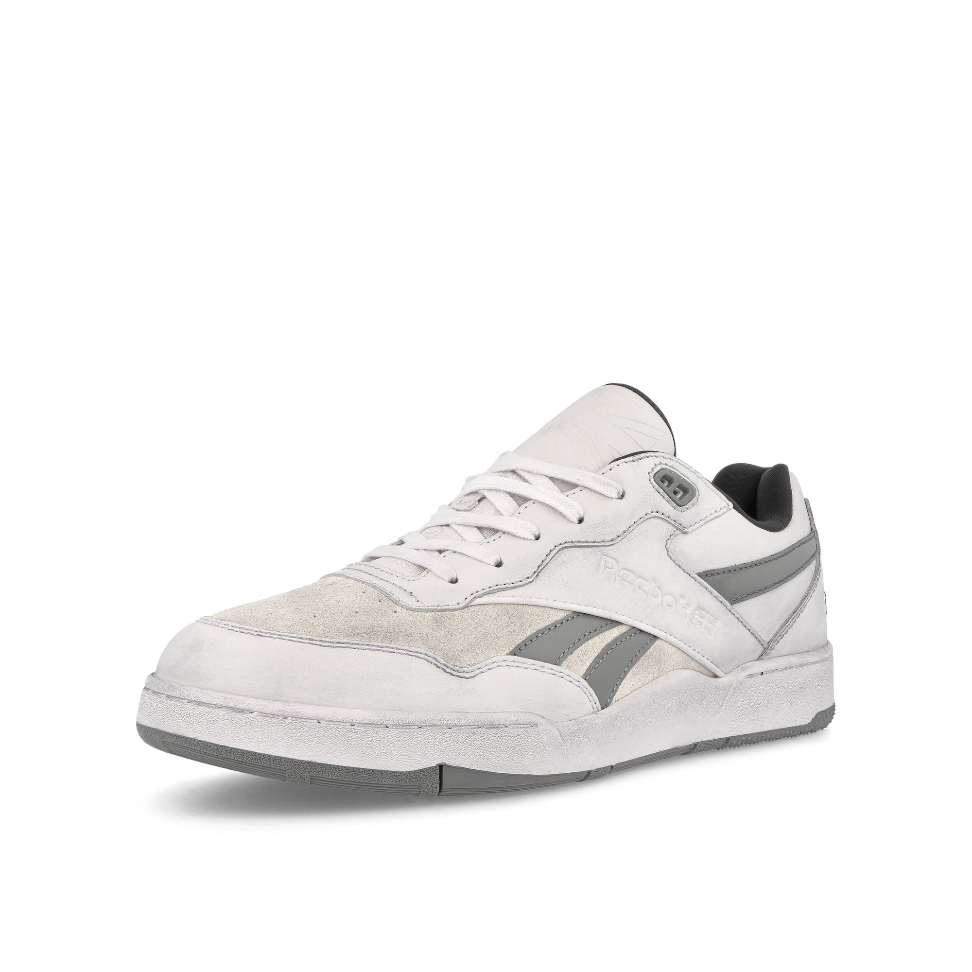 Reebok BB4000 Light Grey Low Top Sneakers Close Up | Overkill