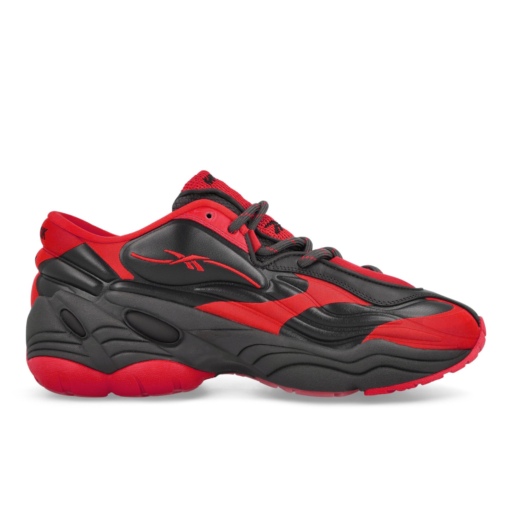 Reebok DMX Run 6 Modern Black Red Low Top Sneakers Silhouette | Overkill