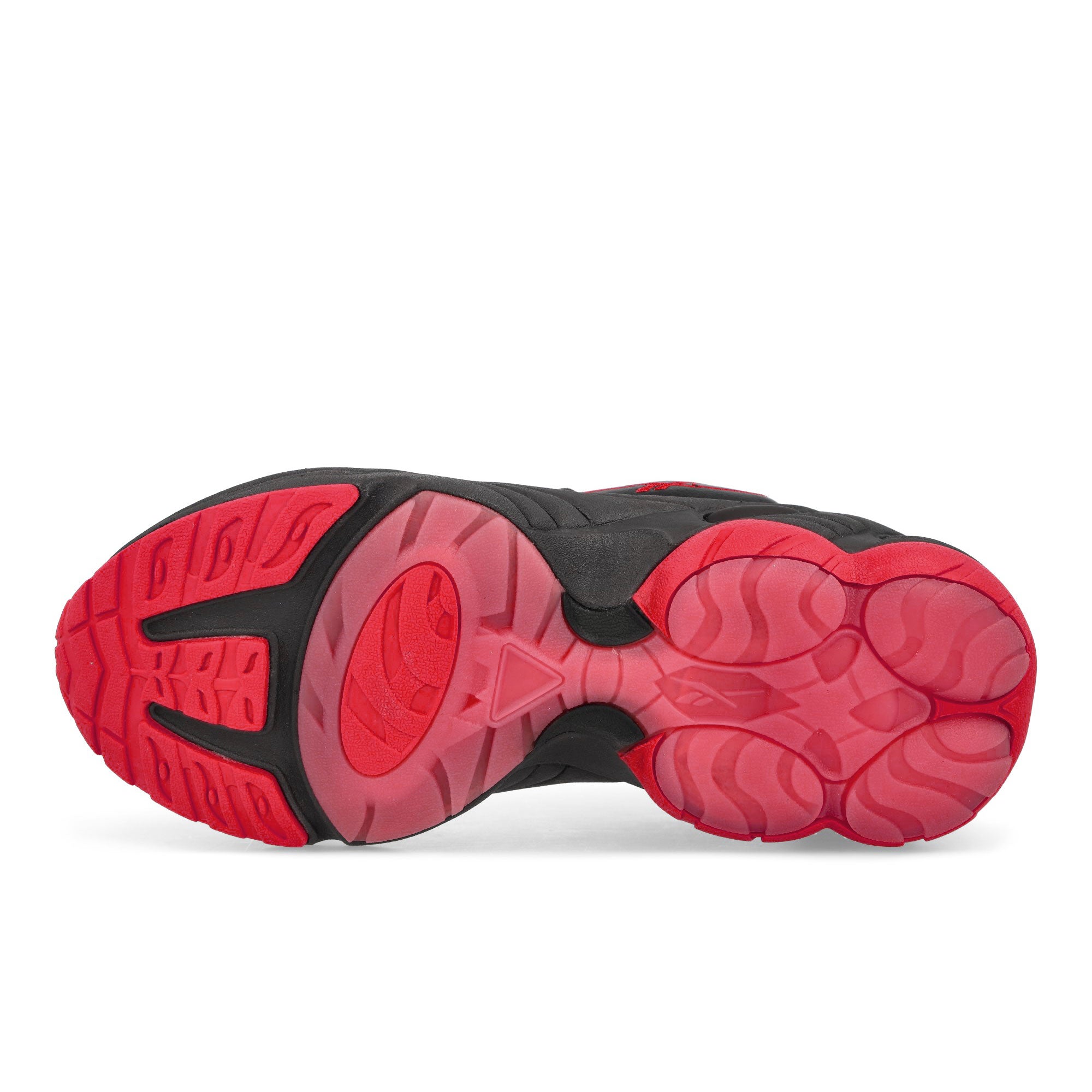 Reebok DMX Run 6 Modern Black Red Low Top Sneakers Detail View 1 | Overkill