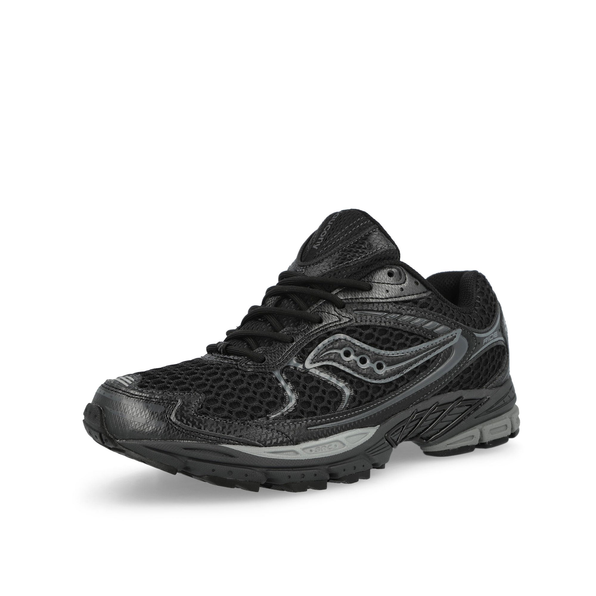 Saucony ProGrid Ride 1 Black / Gunmetal Sneaker S101807-1001 Close-up | Overkill