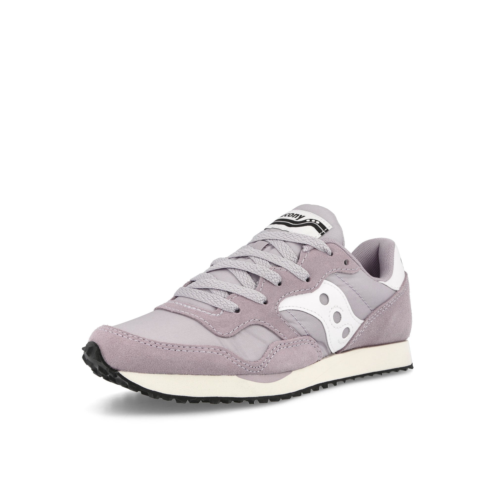 Saucony Wmns DXN Trainer Grey / White Low Top Sneakers Close Up | Overkill