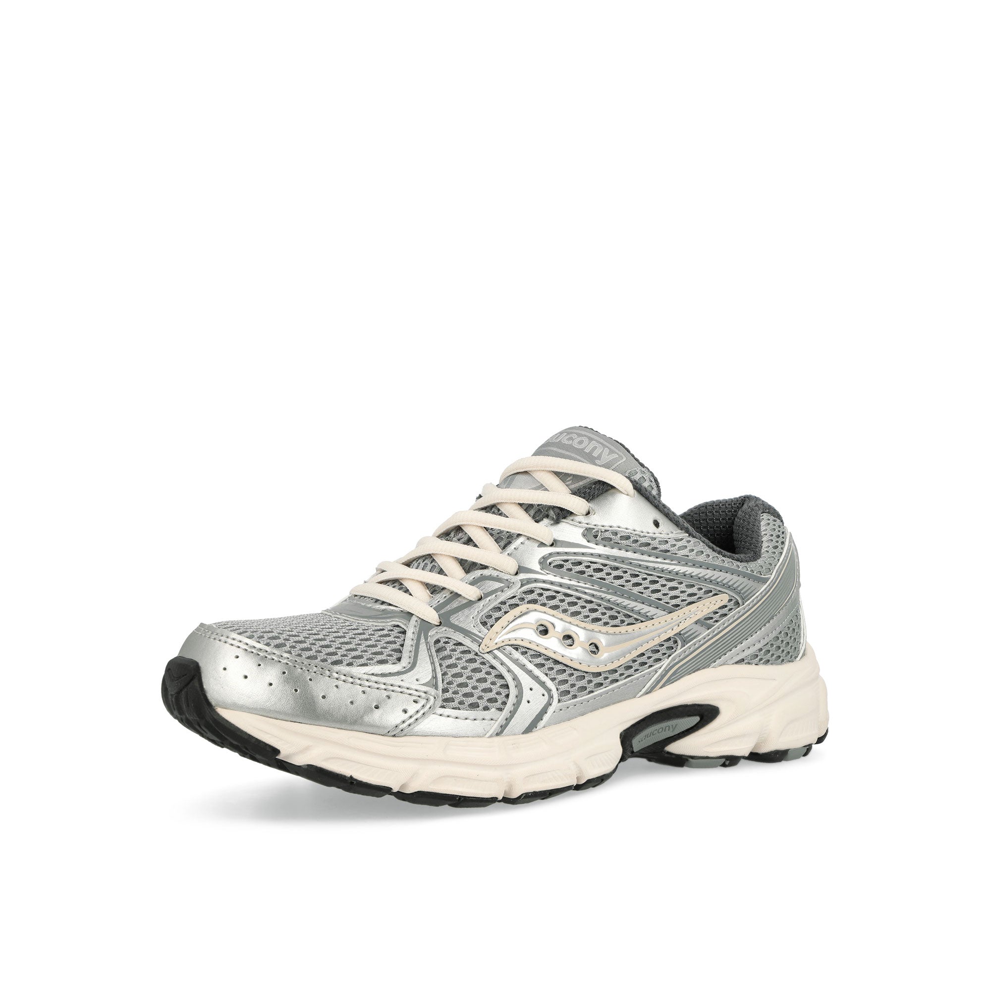 Saucony Ride Millennium Silver Low Top Sneakers Close Up | Overkill