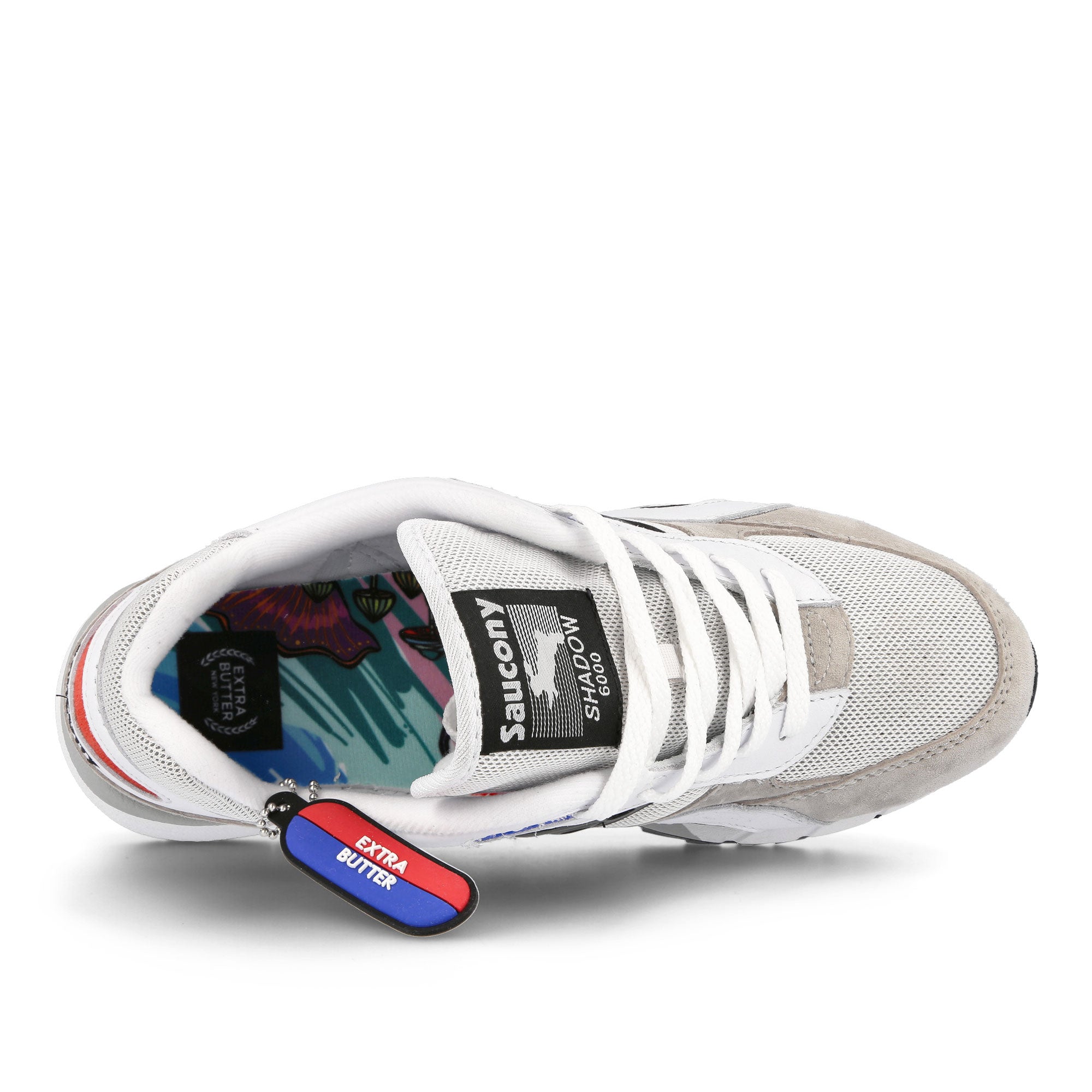 Saucony Extra Butter x Saucony Shadow 6000 Rabbit Hole White-Black-Red Low Top Sneakers Detailfoto | Overkill
