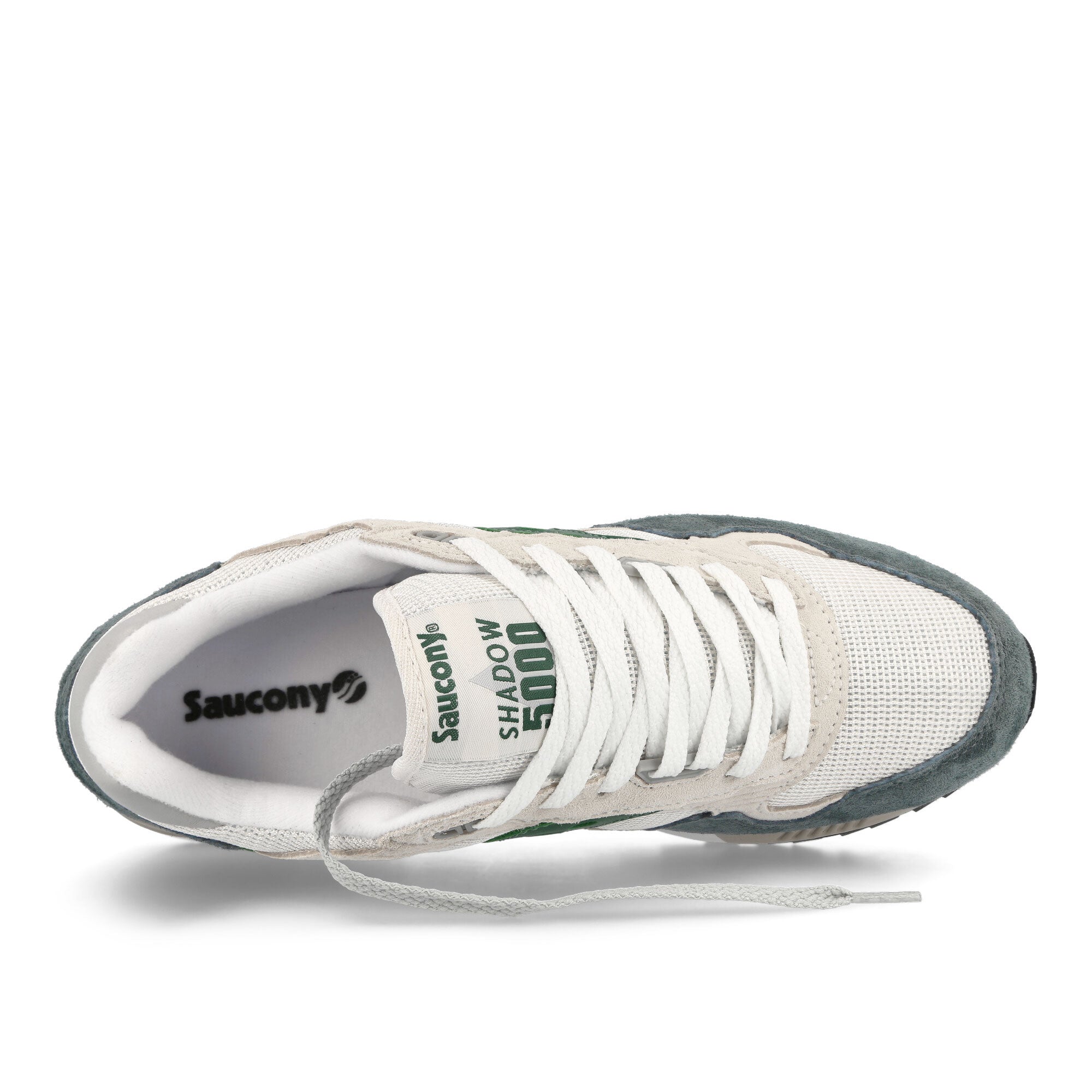 Saucony Shadow 5000 White / Grey / Green Low Top Sneakers Detailfoto | Overkill