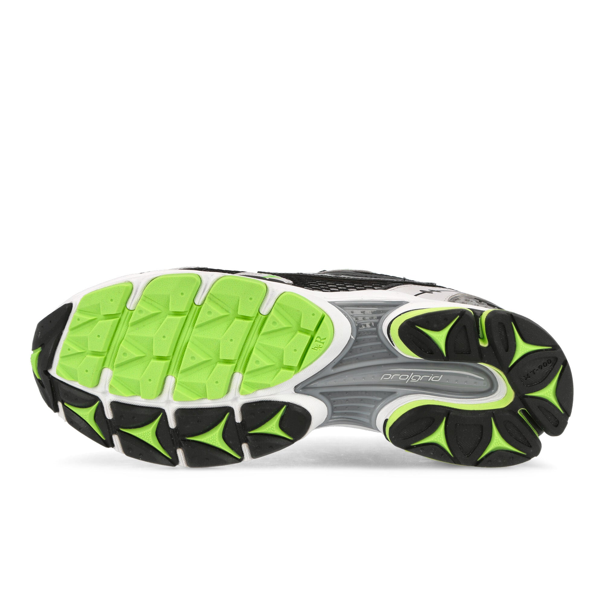 Saucony Progrid Triumph 4 Black-Silver-Speed Green Low Top Sneakers Detail View 1 | Overkill