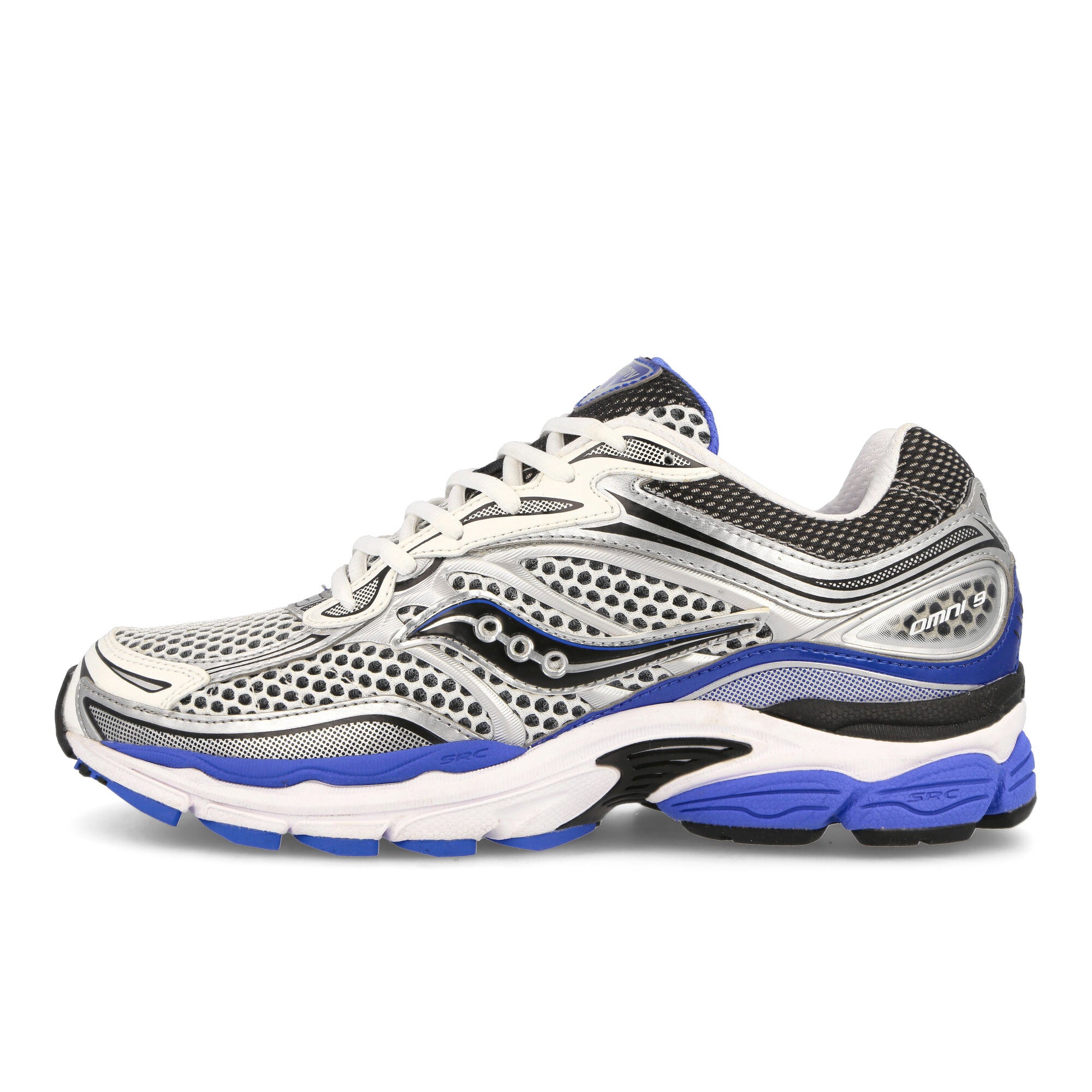 Saucony Progrid Omni 9 Silver / Blue Low Top Sneakers S70739-2 | Overkill