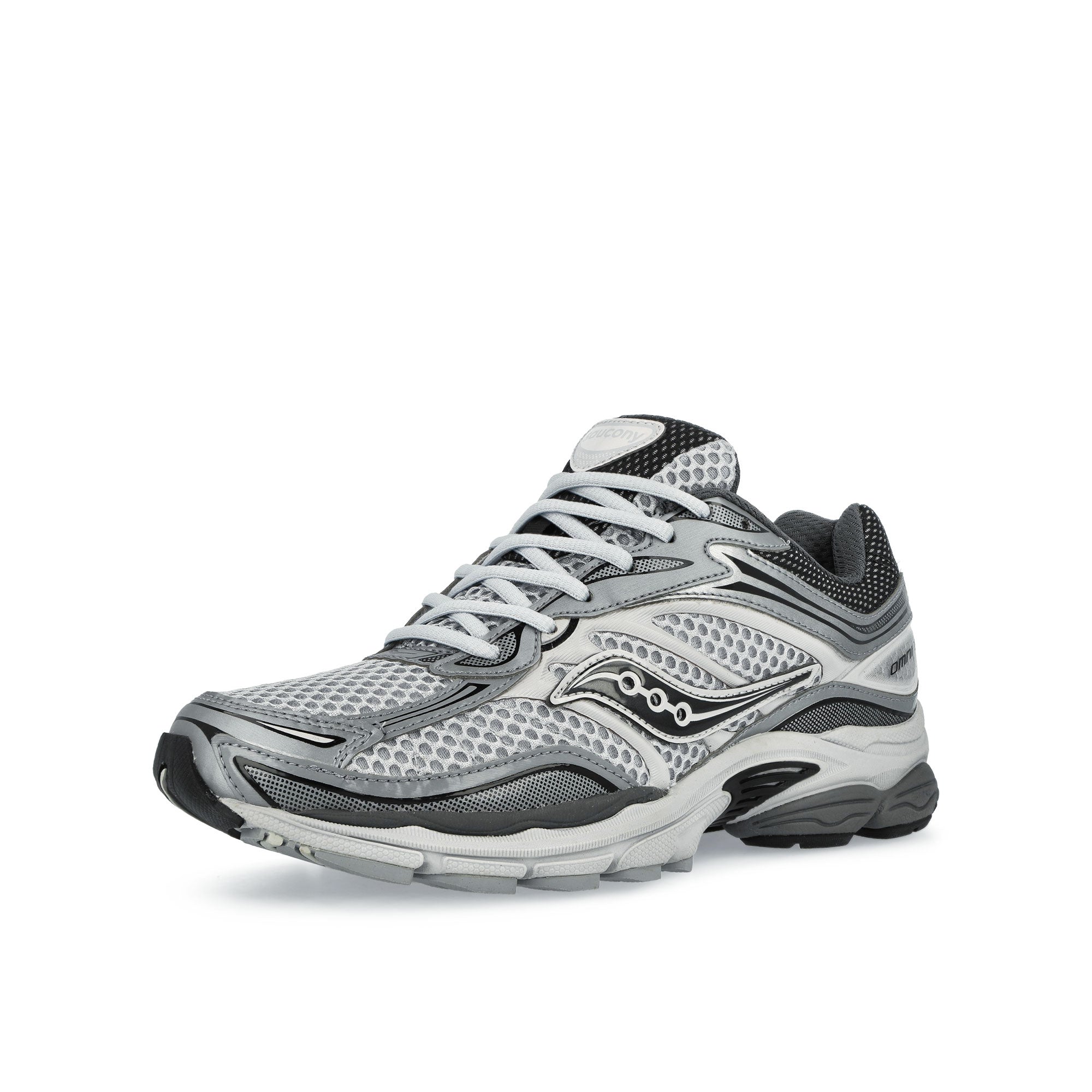 Saucony ProGrid Omni 9 Microchip / Grey Low Top Sneakers Close Up | Overkill