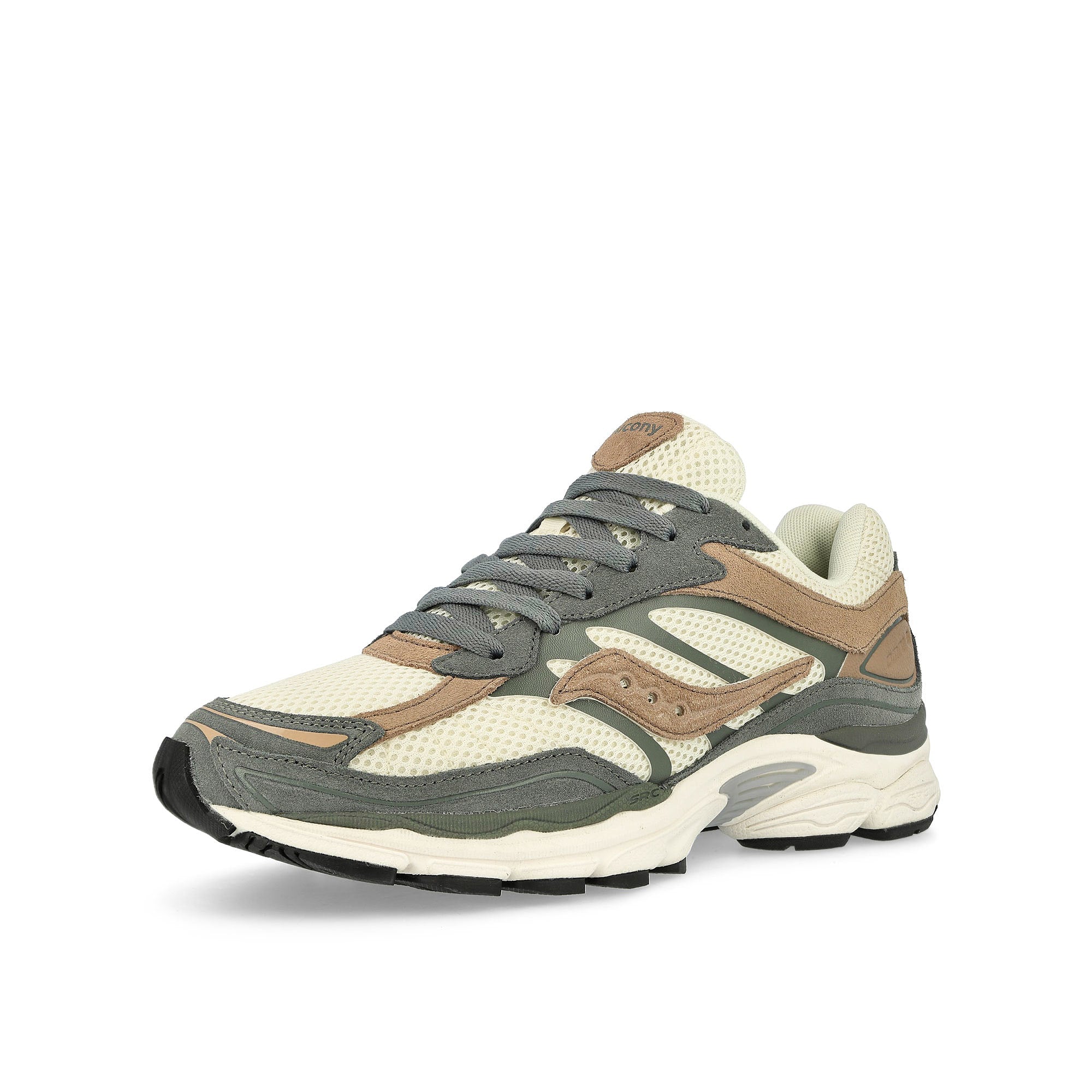 Saucony Progrid Omni 9 Cream / Green Low Top Sneakers Close Up | Overkill