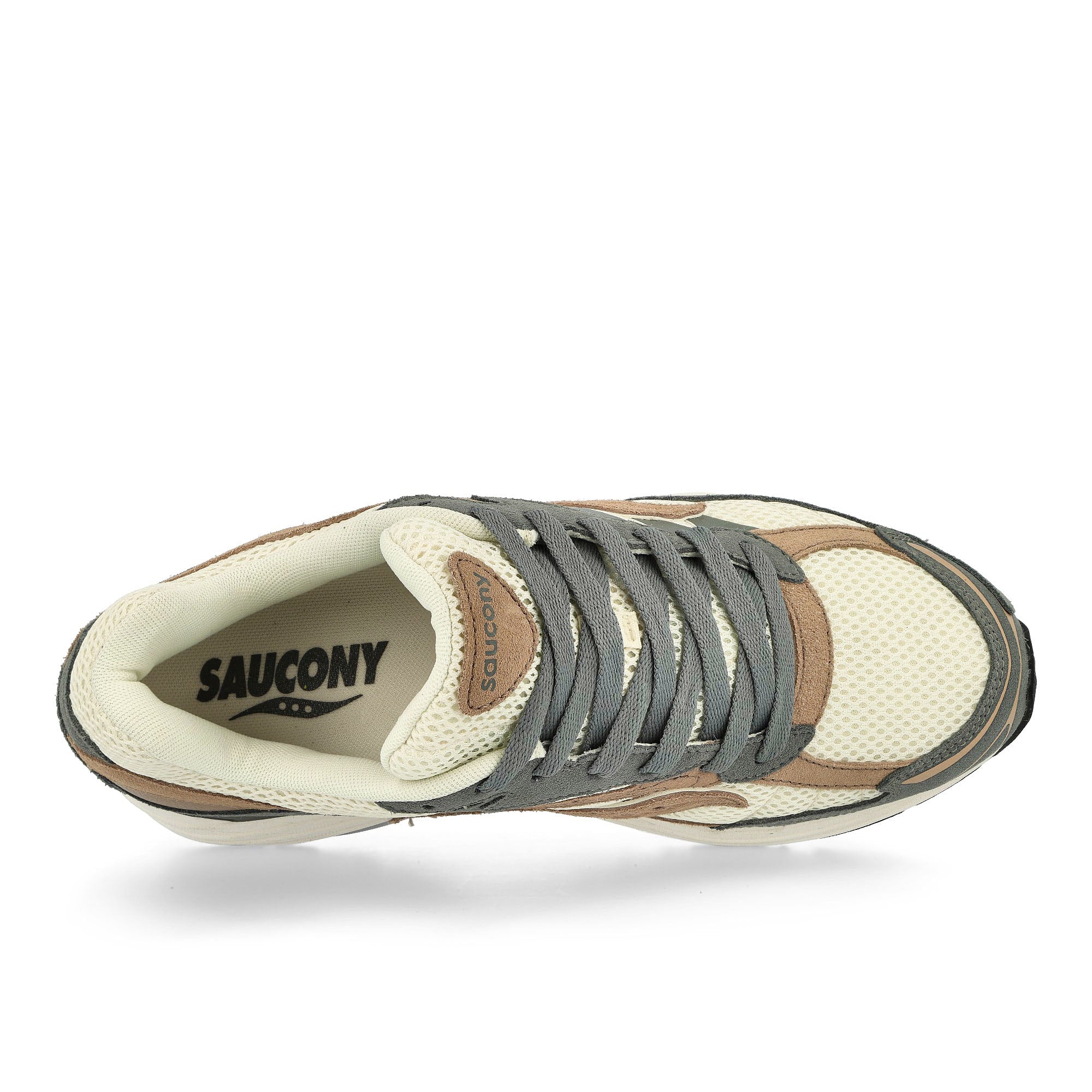 Saucony Progrid Omni 9 Cream / Green Low Top Sneakers Detailfoto | Overkill