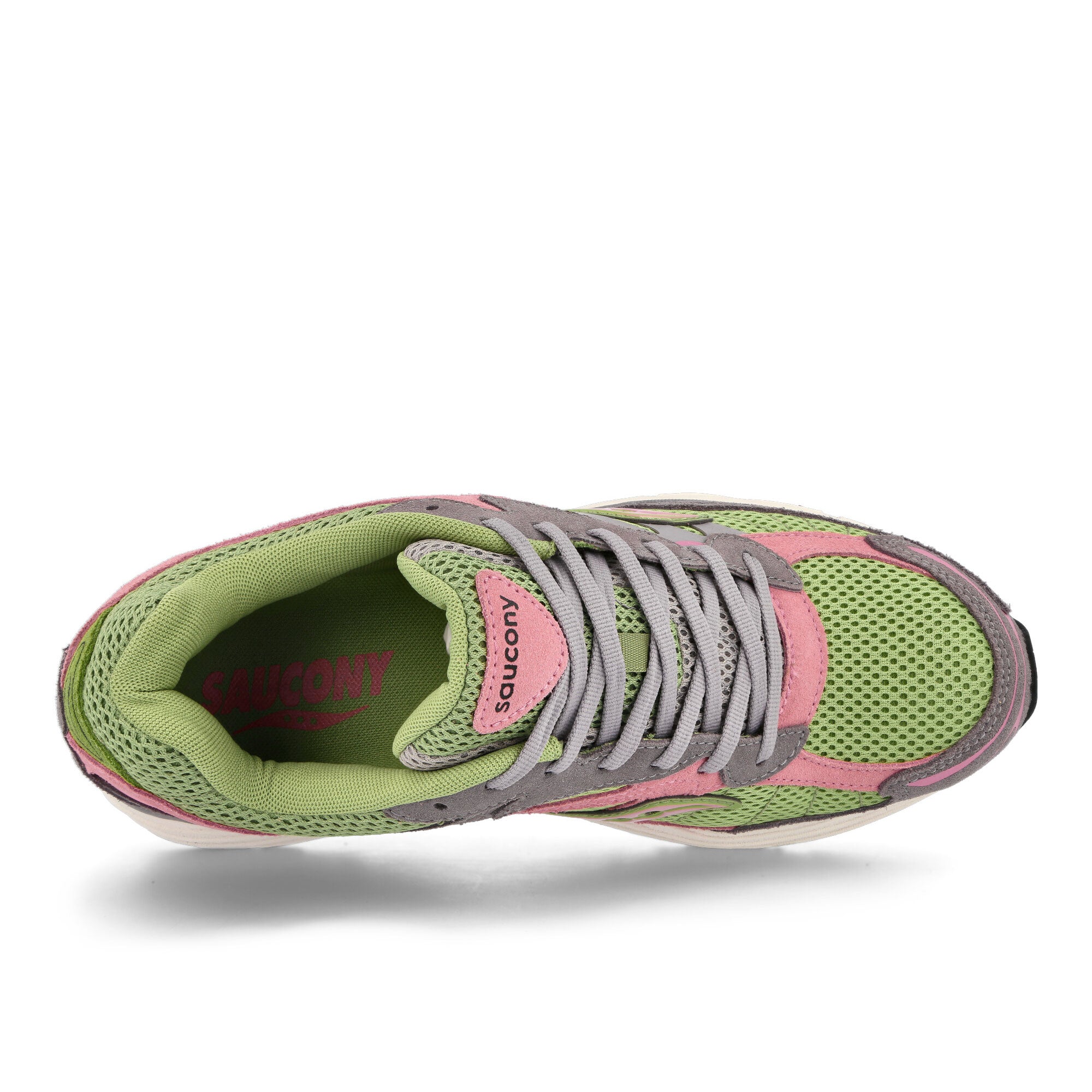 Saucony Progrid Omni 9 Gray / Green Low Top Sneakers Detailfoto | Overkill