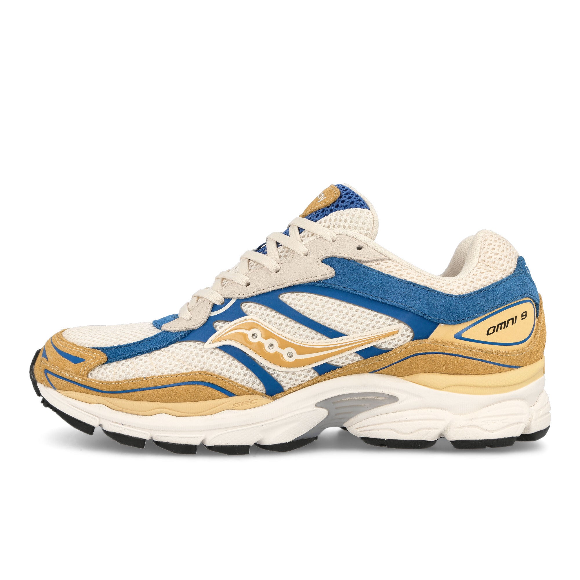 Saucony Progrid Omni 9 Cream / Yellow Low Top Sneakers S70740-3 | Overkill