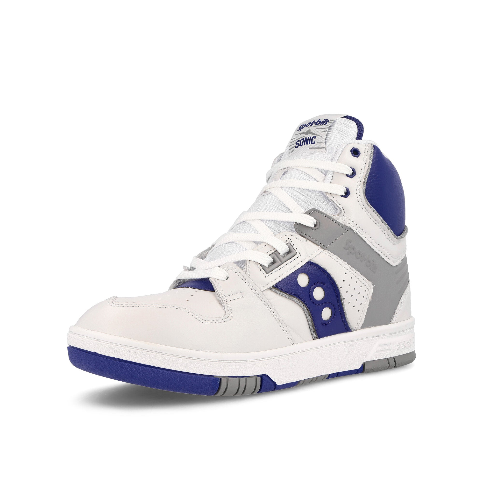 Saucony Sonic High White-Royal High Top Sneakers Close Up | Overkill