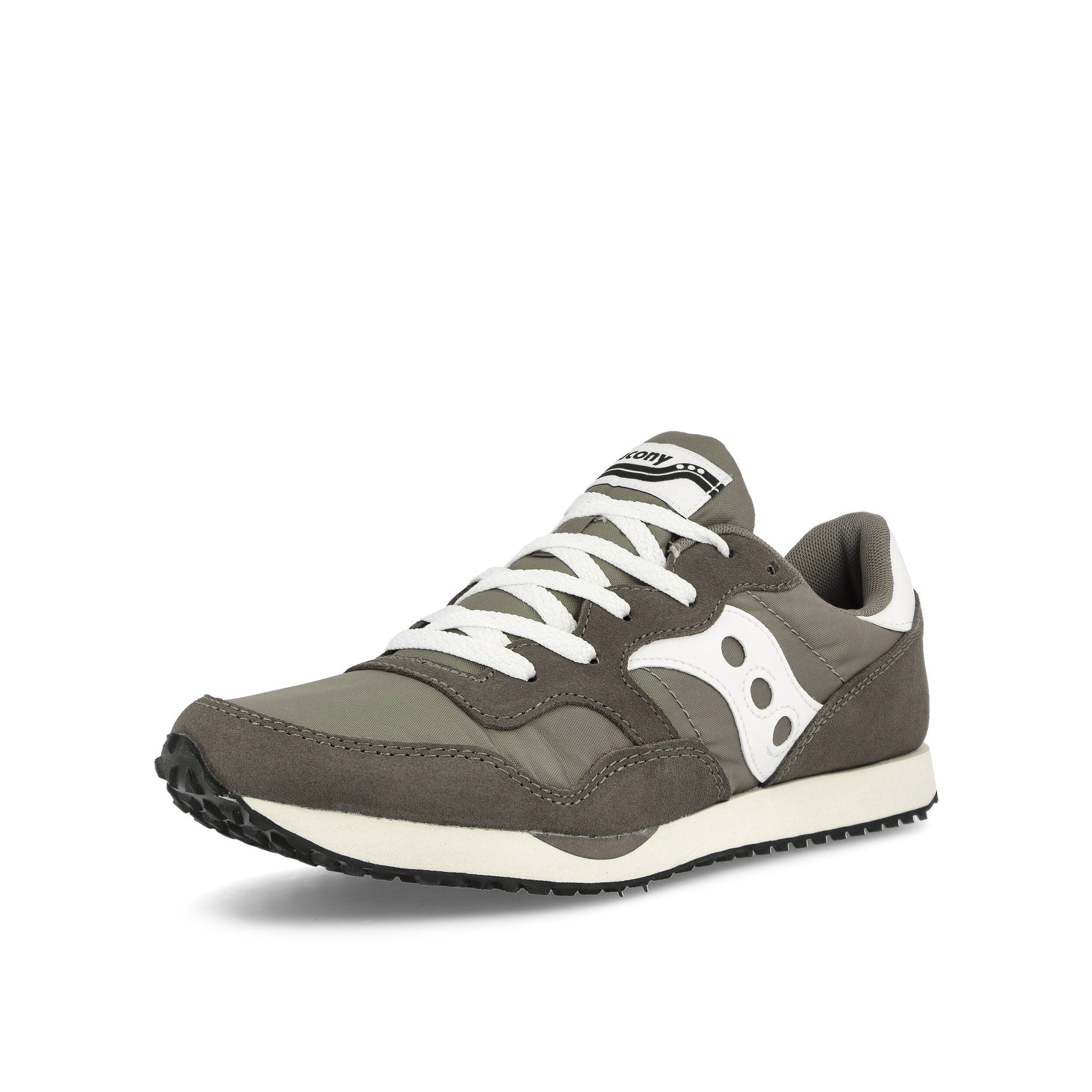 Saucony DXN Trainer Grey-White Low Top Sneakers Close Up | Overkill