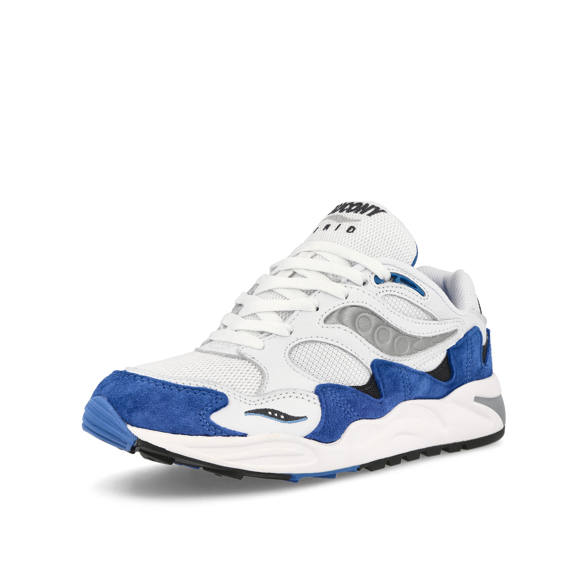 Saucony Grid Shadow 2 OG White-Blue Low Top Sneakers Close Up | Overkill