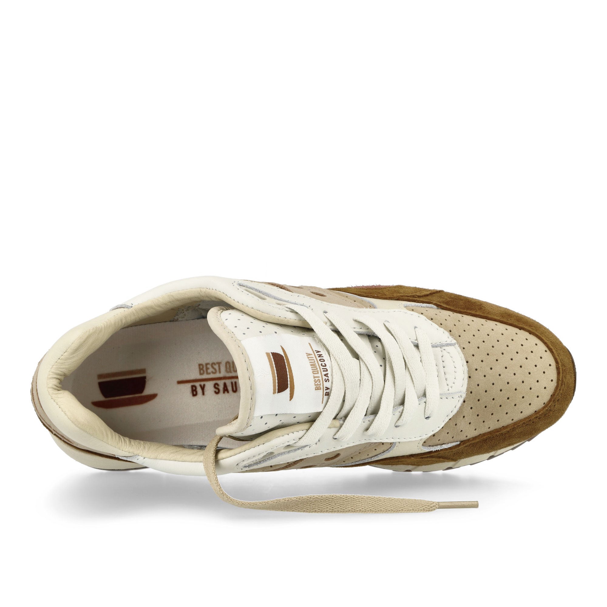 Saucony Shadow 6000 Brown / White Low Top Sneakers Detailfoto | Overkill