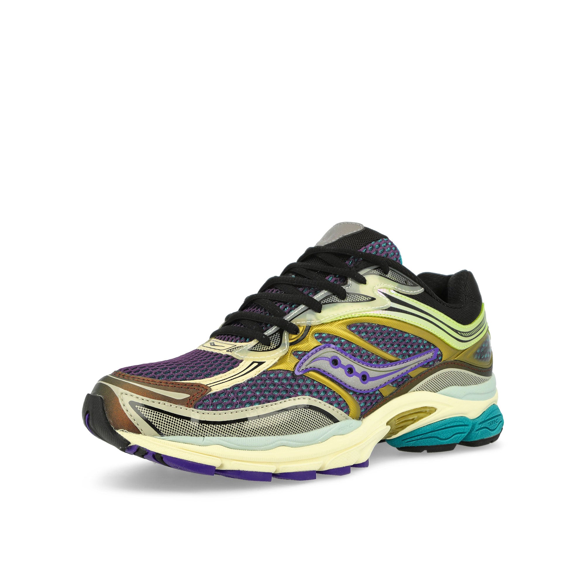 Saucony Progrid Omni 9 Purple / Yellow Sneakers Close Up | Overkill