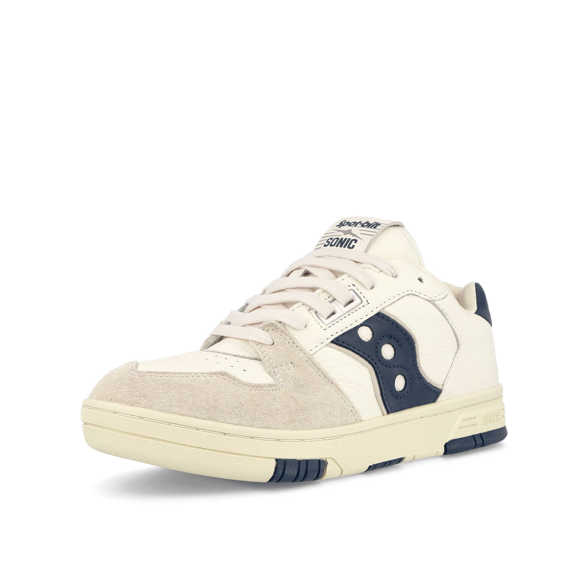 Saucony Sonic Low Beige-Blue Low Top Sneakers Close Up | Overkill