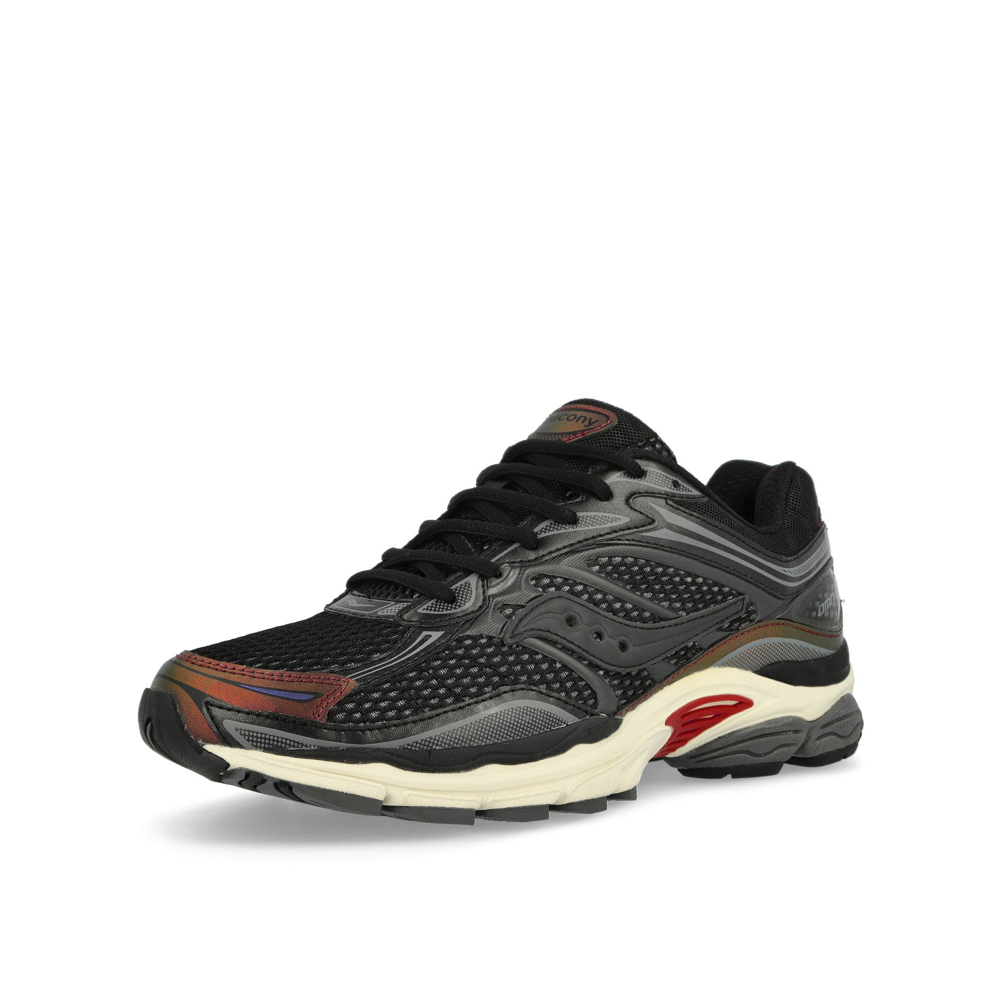 Saucony Progrid Omni 9 Black / Brown Low Top Sneakers Close Up | Overkill