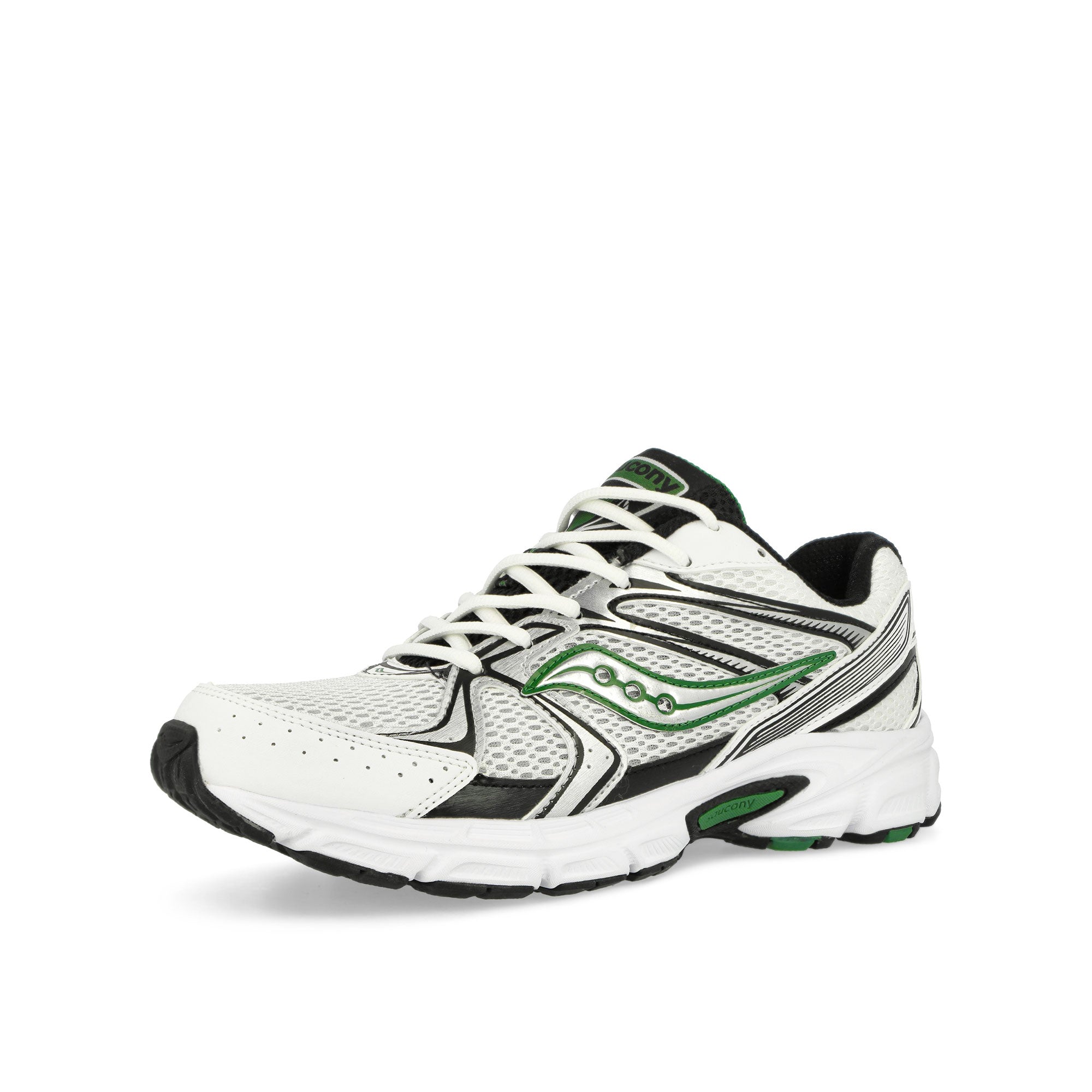 Saucony Ride Millennium White / Green Low Top Sneakers Close Up | Overkill