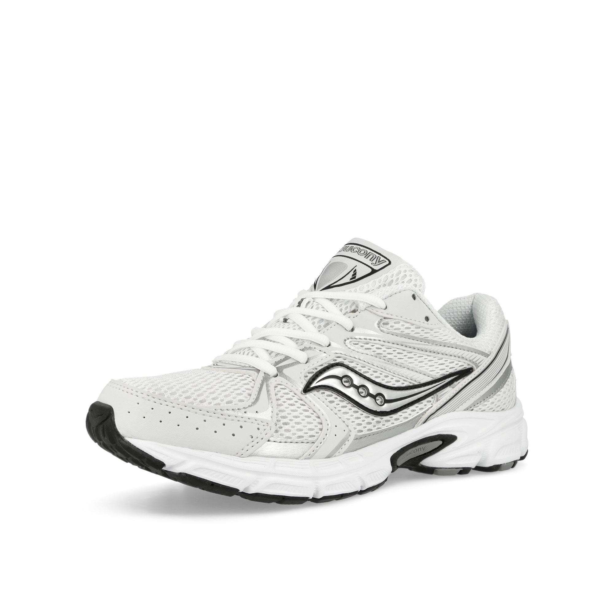 Saucony Ride Millennium White / Silver Low Top Sneakers Close Up | Overkill