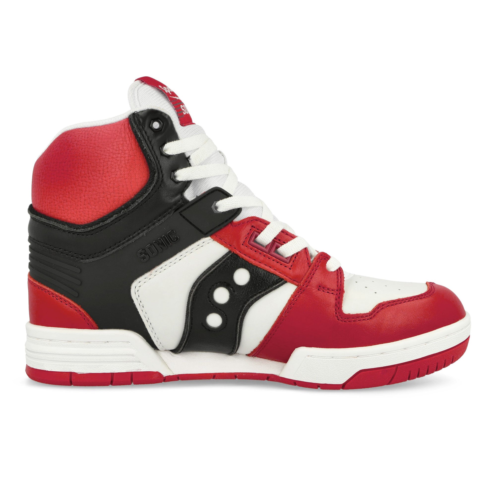 Saucony Sonic High White-Red High Top Sneakers Silhouette | Overkill