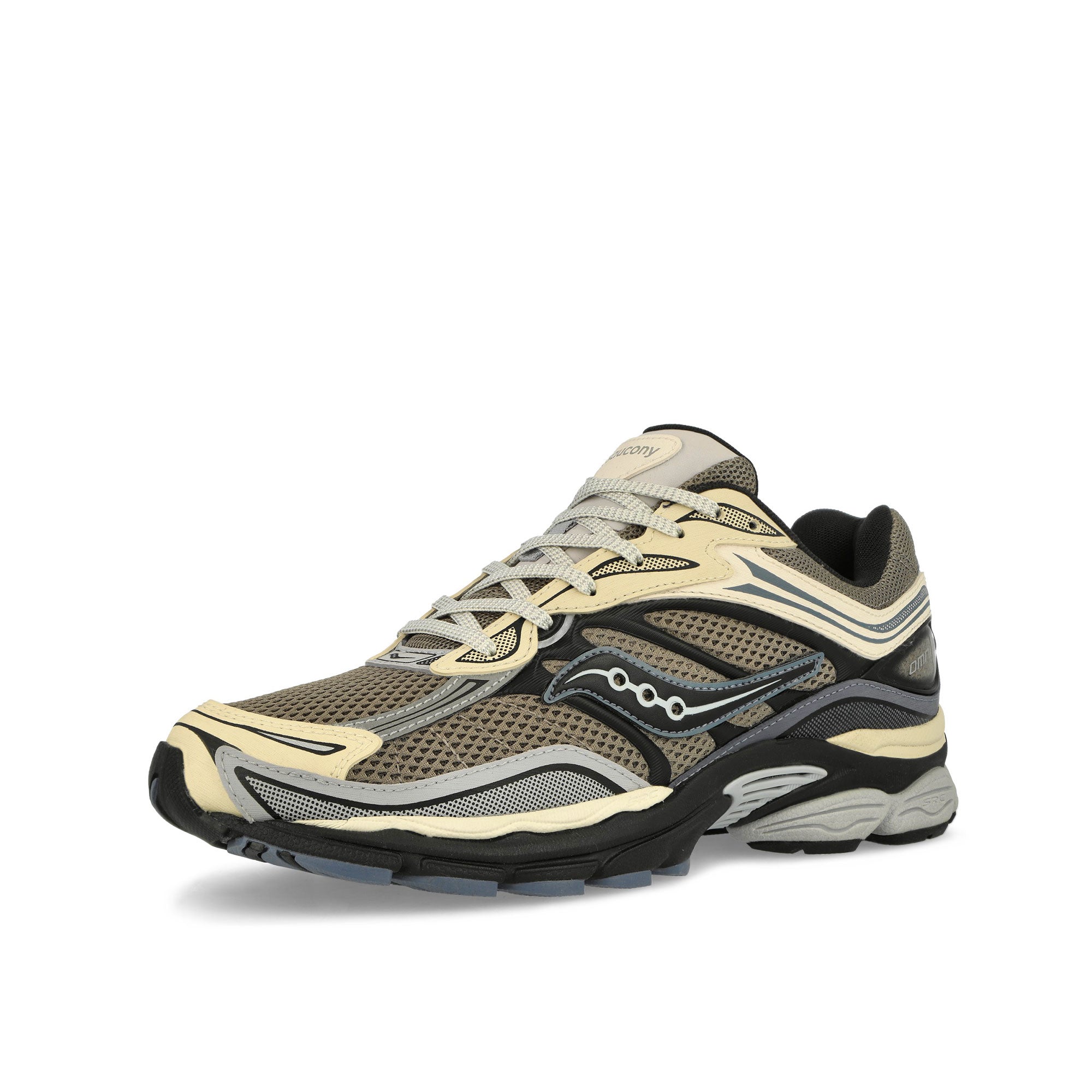 Saucony Progrid Omni 9 Gravel / Caviar Low Top Sneakers Close Up | Overkill