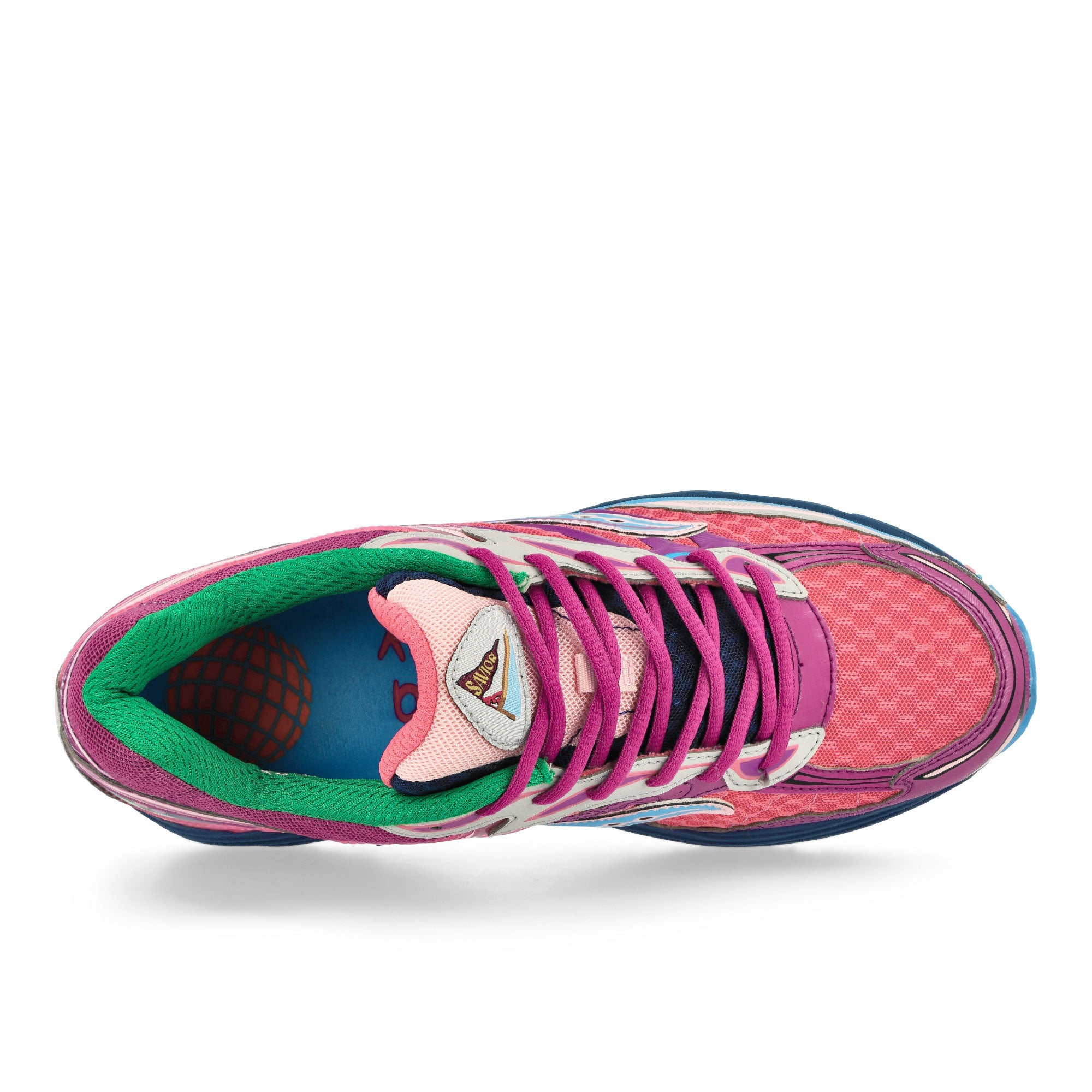 Saucony Progrid Omni 9 Pink / Purple Low Top Sneakers Detailfoto | Overkill