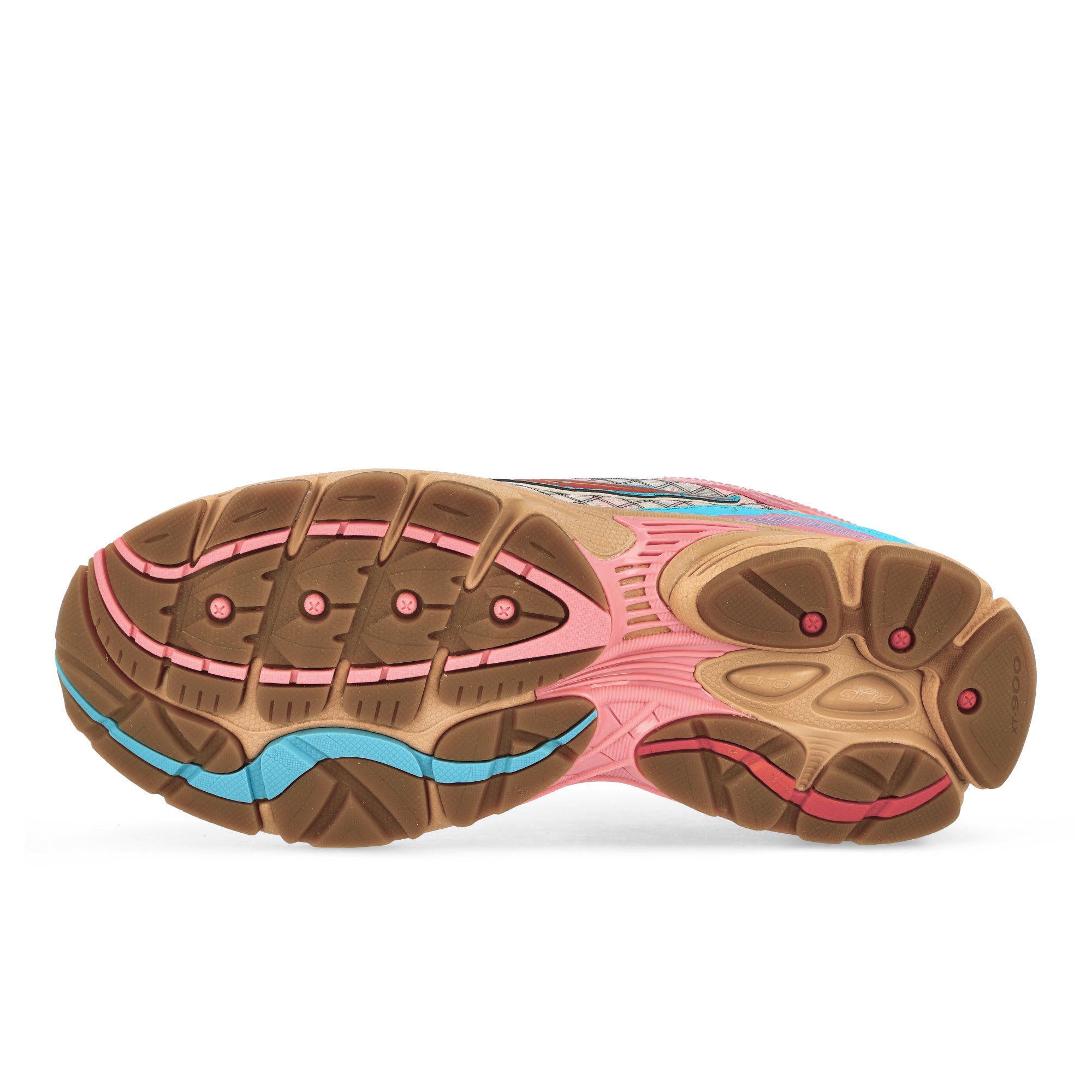 Saucony Progrid Omni 9 Tan / Pink Low Top Sneakers Detail View 1 | Overkill