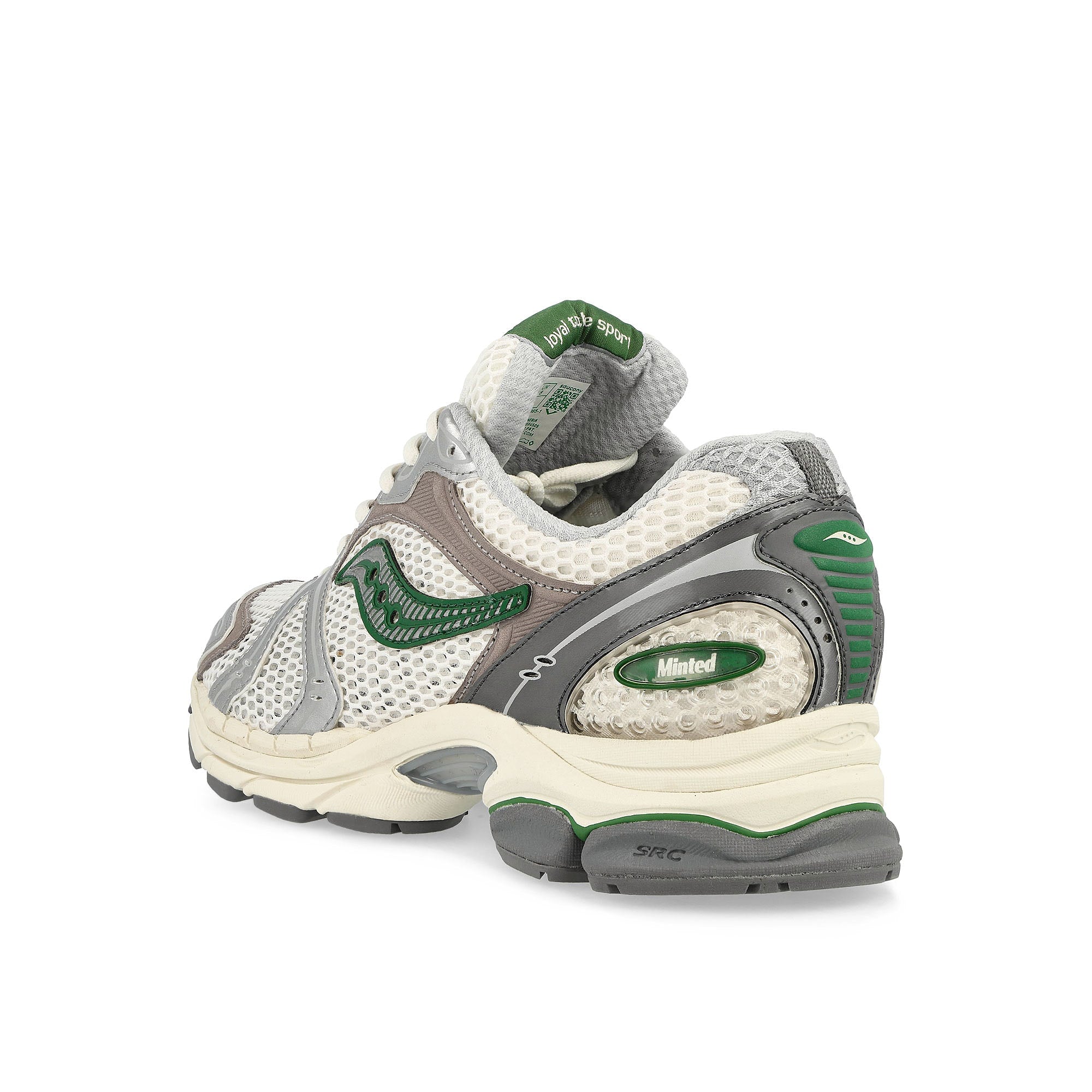 Saucony Minted NY x Saucony Progrid Triumph 4 Metallic Silver / White / Green Low Top Sneakers Material | Overkill