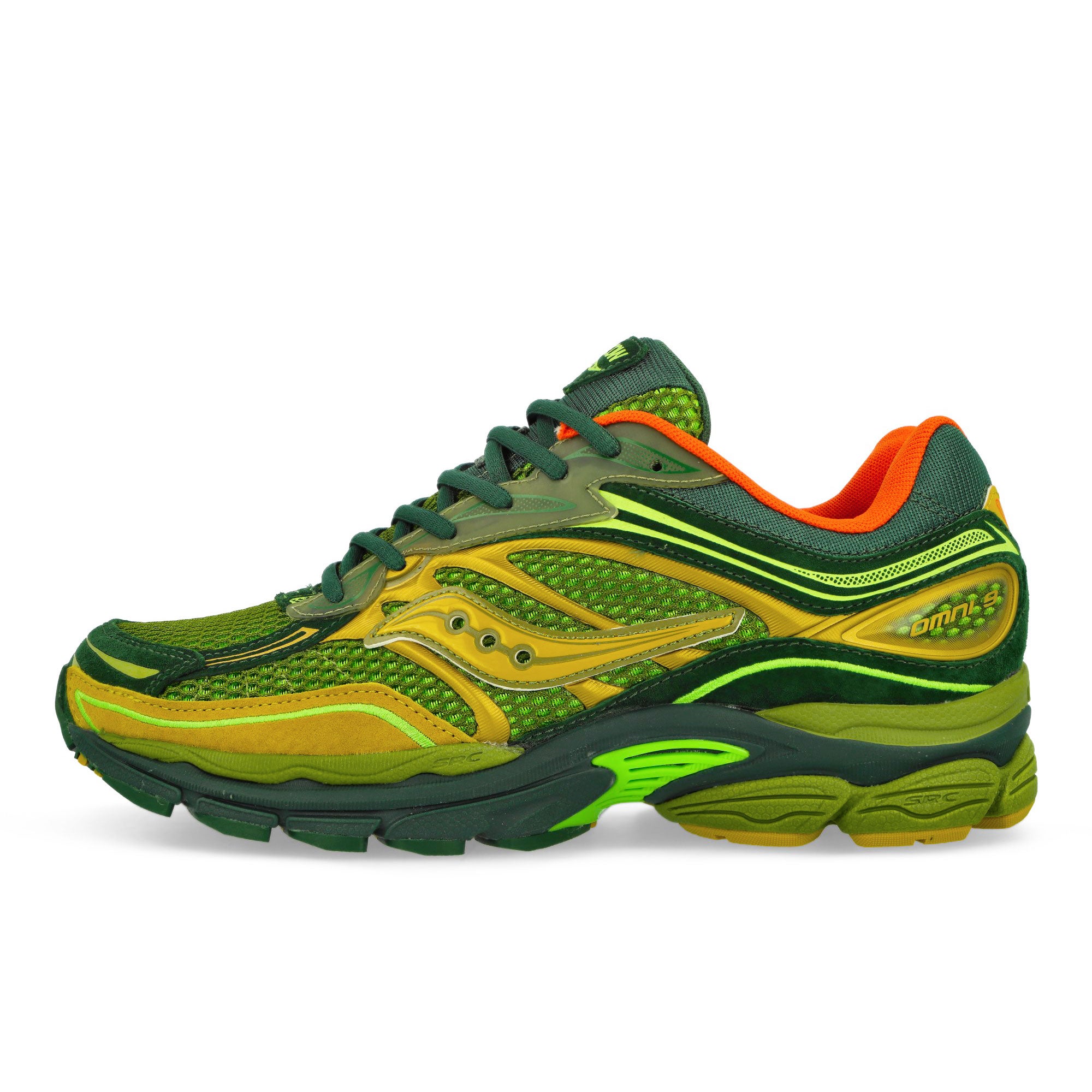 Saucony Progrid Omni 9 Green / Orange Low Top Sneakers S70869-1 | Overkill