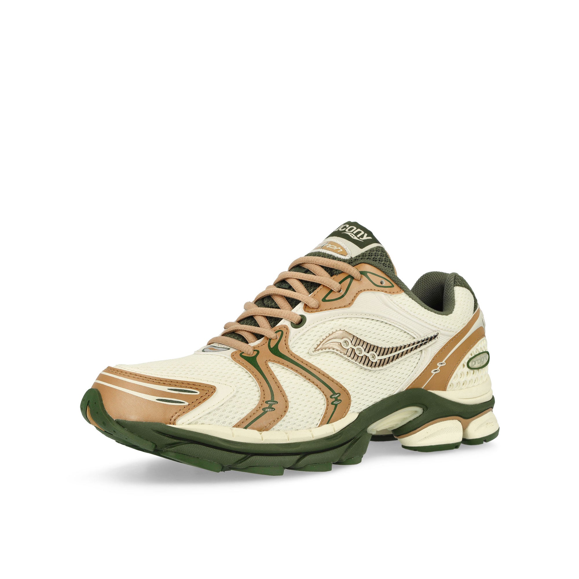 Saucony Progrid Triumph 4 Cream / Ode Low Top Sneakers Close Up | Overkill