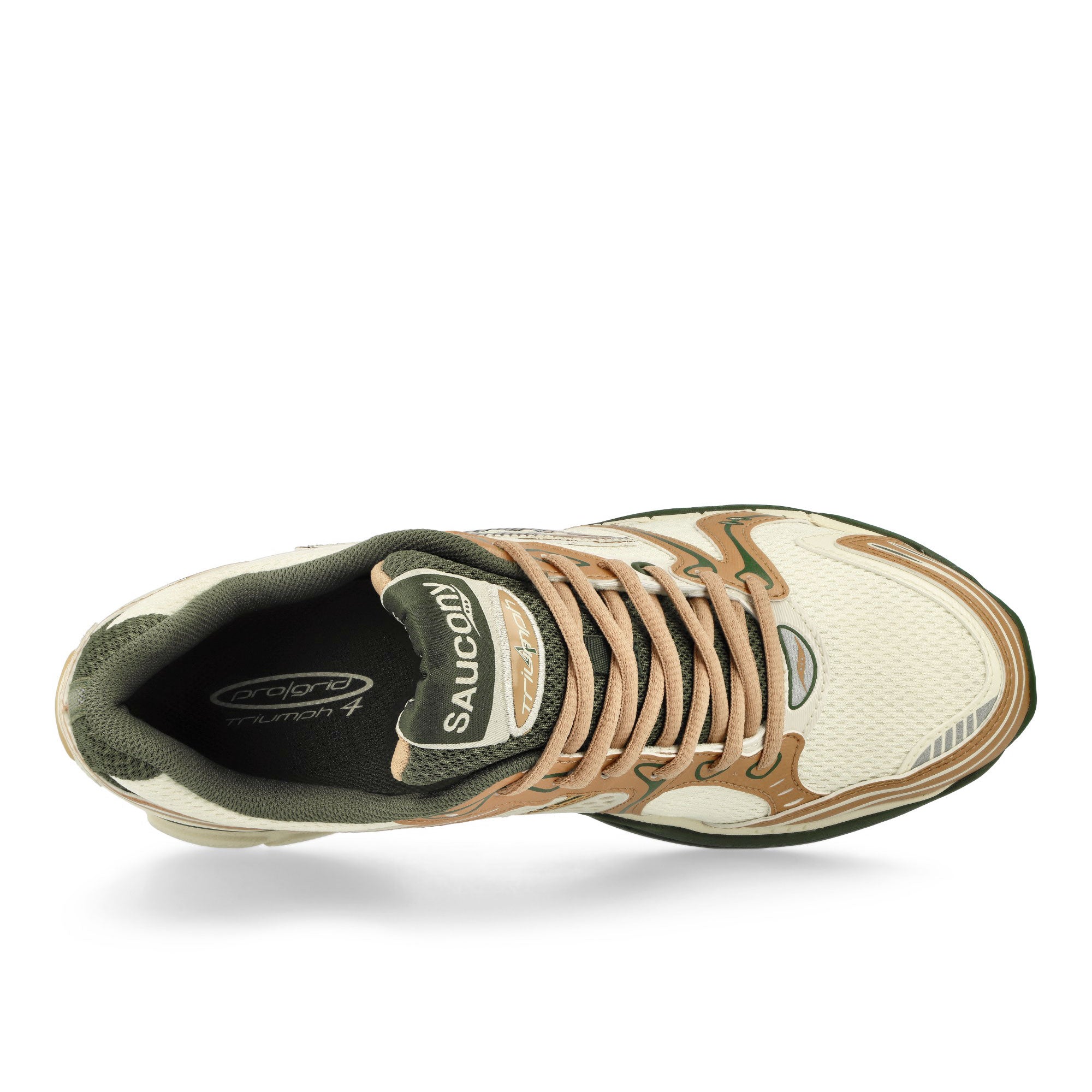 Saucony Progrid Triumph 4 Cream / Ode Low Top Sneakers Detailfoto | Overkill