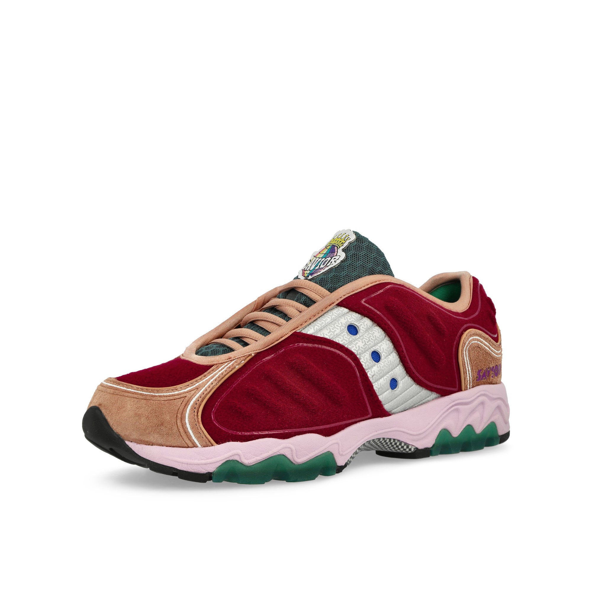 Saucony Matrix Cranberry Low Top Sneakers Close Up | Overkill