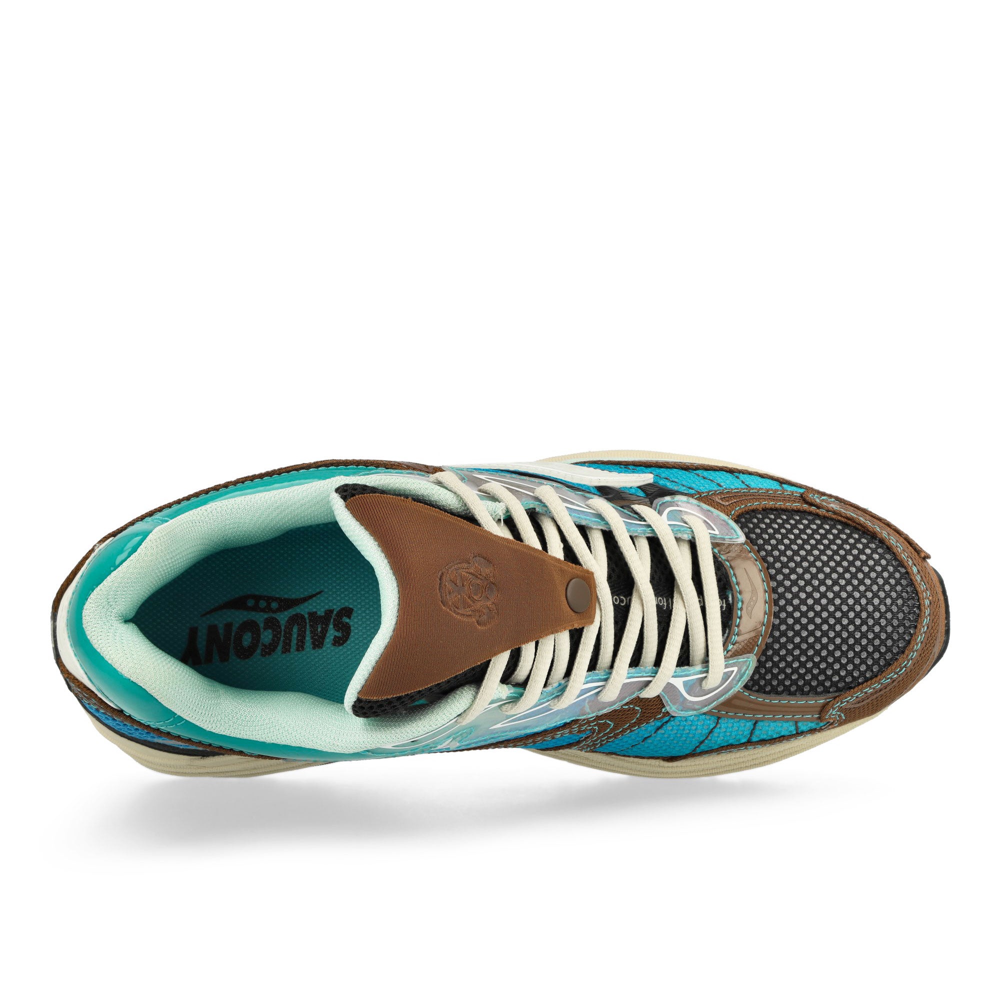 Saucony Progrid Omni 9 Blue / Brown Low Top Sneakers Detailfoto | Overkill