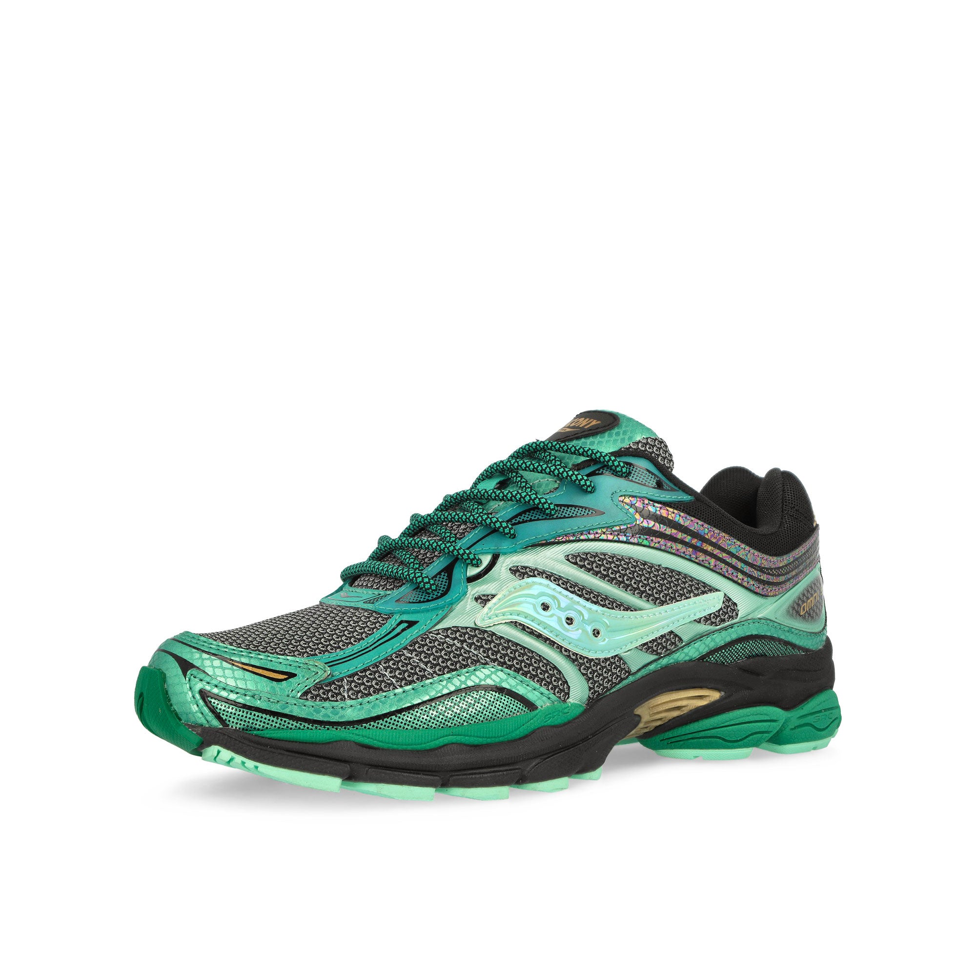 Saucony Progrid Omni 9 Green Glow Low Top Sneaker S70934-2 Close-up | Overkill