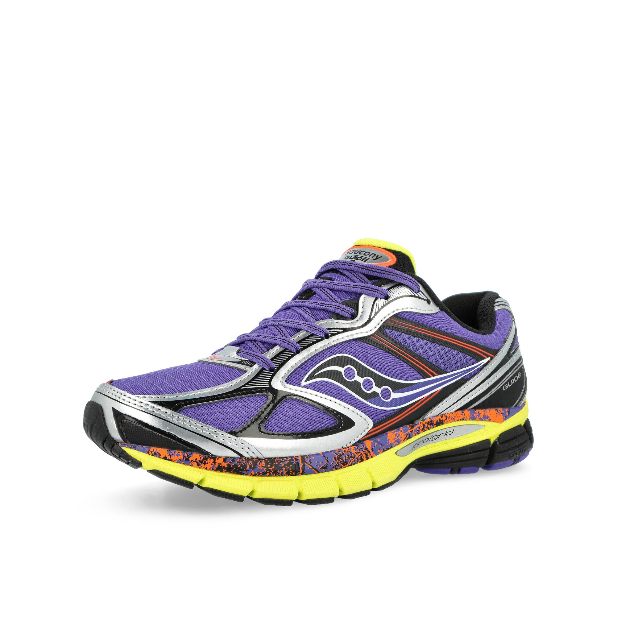 Saucony ProGrid Guide 7 Purple / Citron Low Top Sneakers S70995-2 Close-up | Overkill