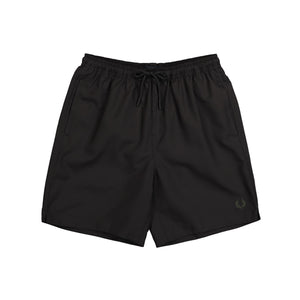Fred Perry Classic Swimshort Black / Court Green Swimwear S8508-Y43 | Overkill