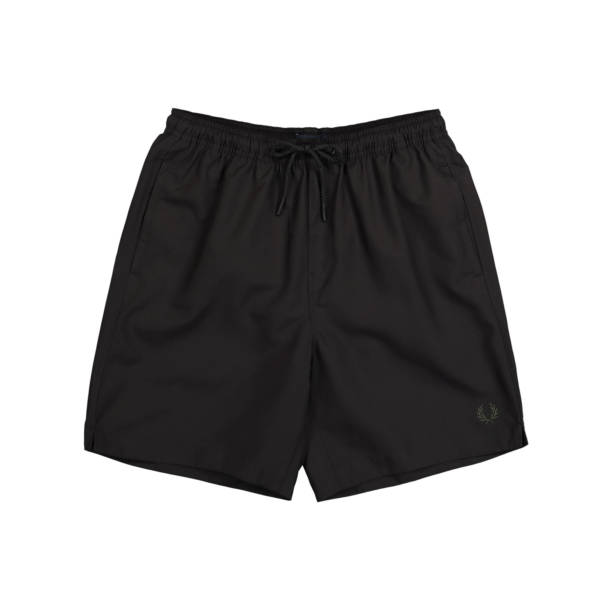 Fred Perry Classic Swimshort Black / Court Green Swimwear S8508-Y43 | Overkill