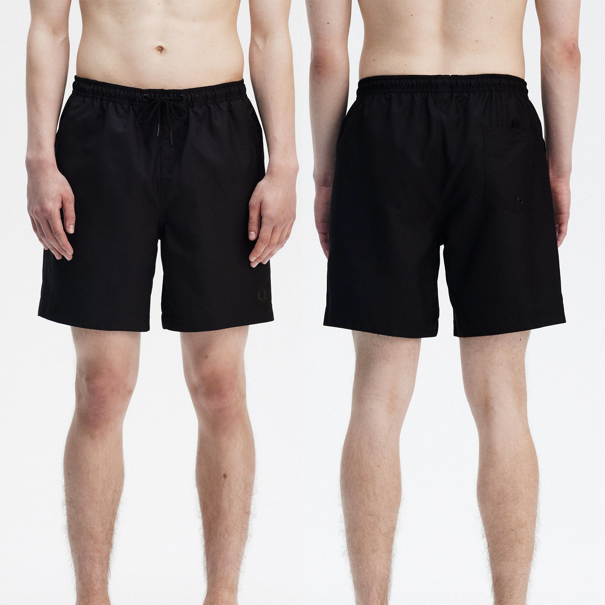Fred Perry Classic Swimshort Black / Court Green Swimwear Detailfoto | Overkill