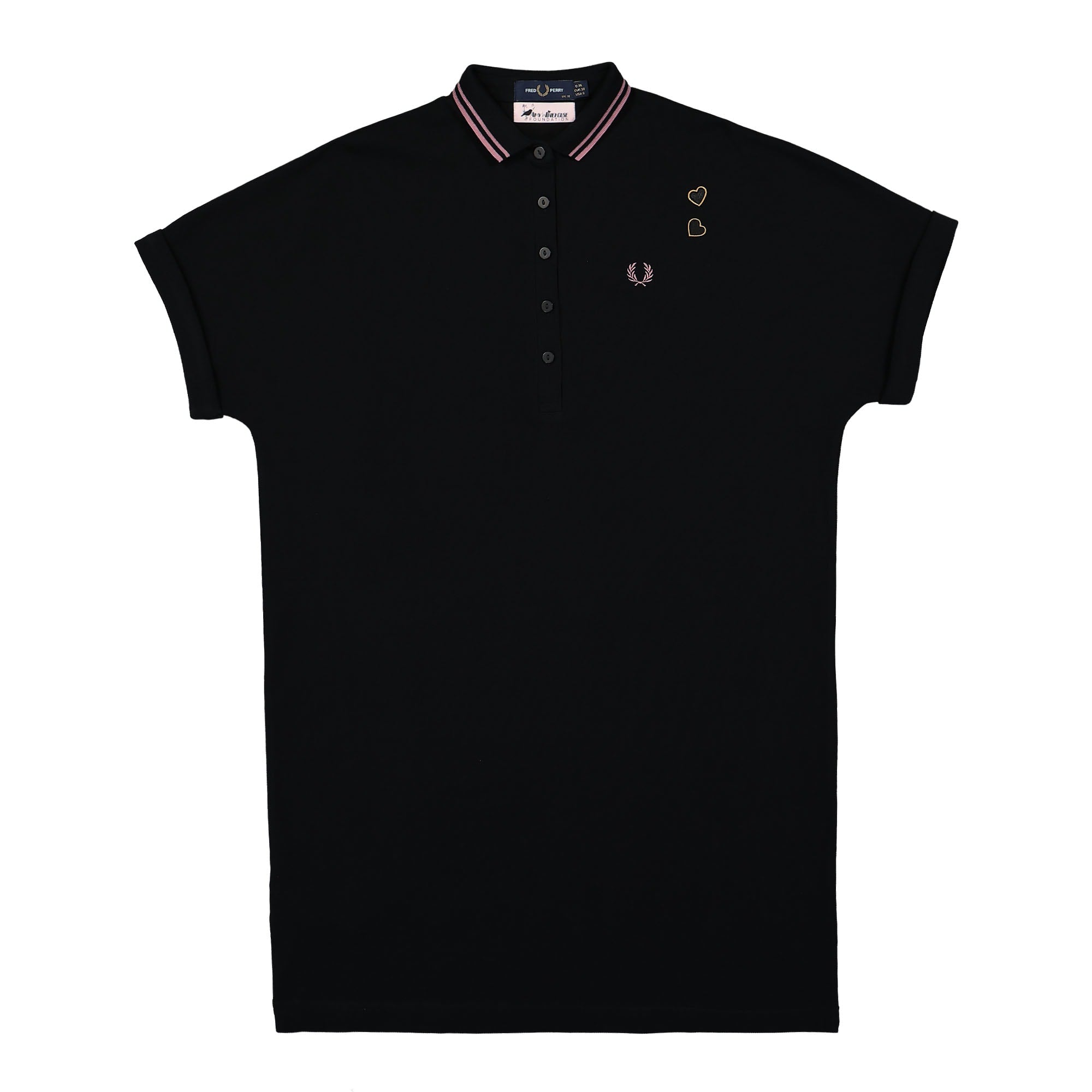 Fred Perry Amy Winehouse Foundation x Fred Perry Tipped Pique Dress Black Dresses SD6542-102 | Overkill