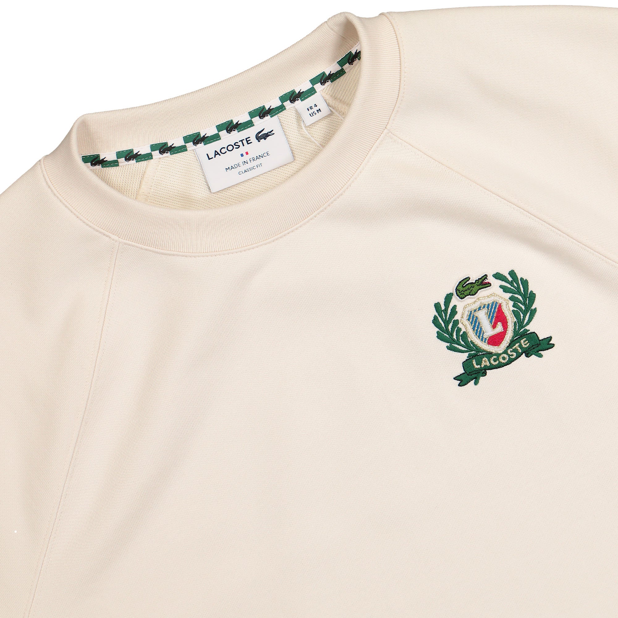 Lacoste Sweatshirt Blanc Sweatshirts Close-up | Overkill