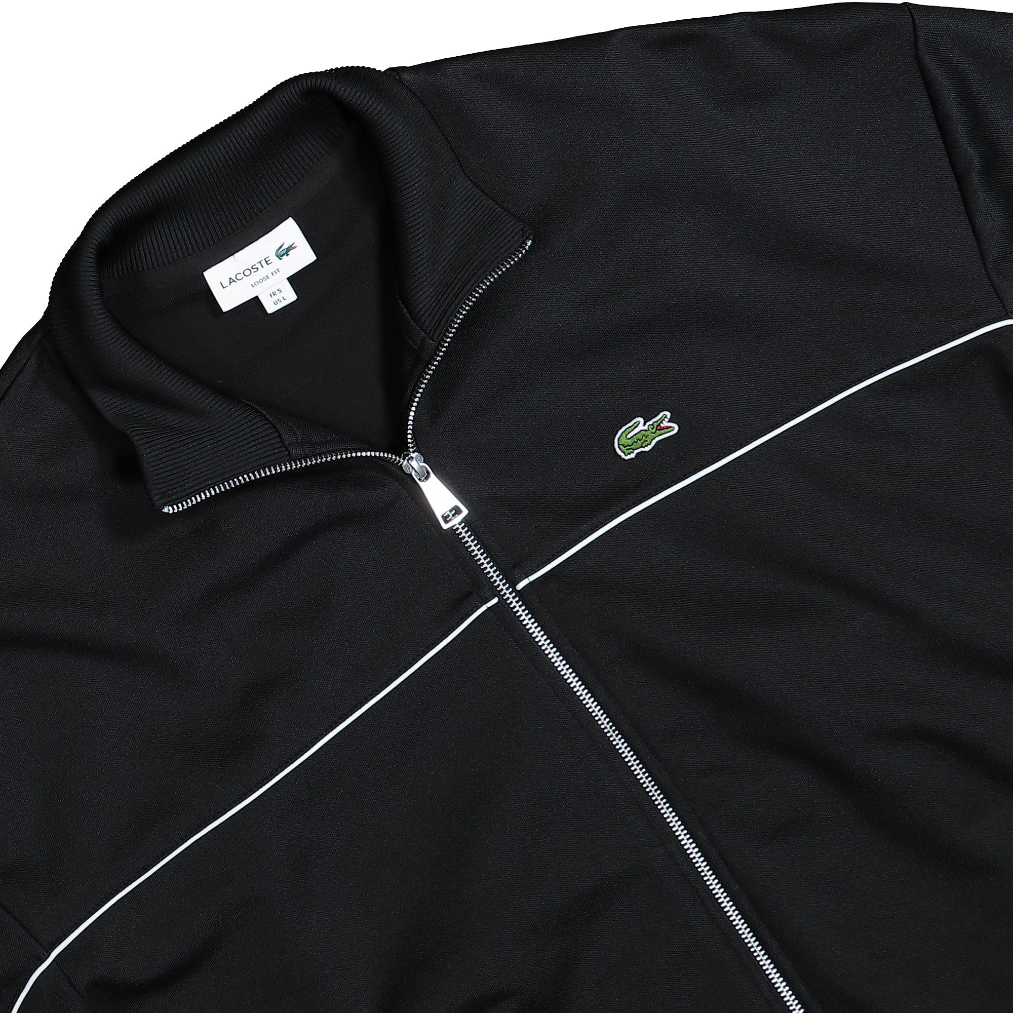 Lacoste Zipped Piqué Track Jacket Black Track Jackets SH0627-00 031 Detailfoto | Overkill